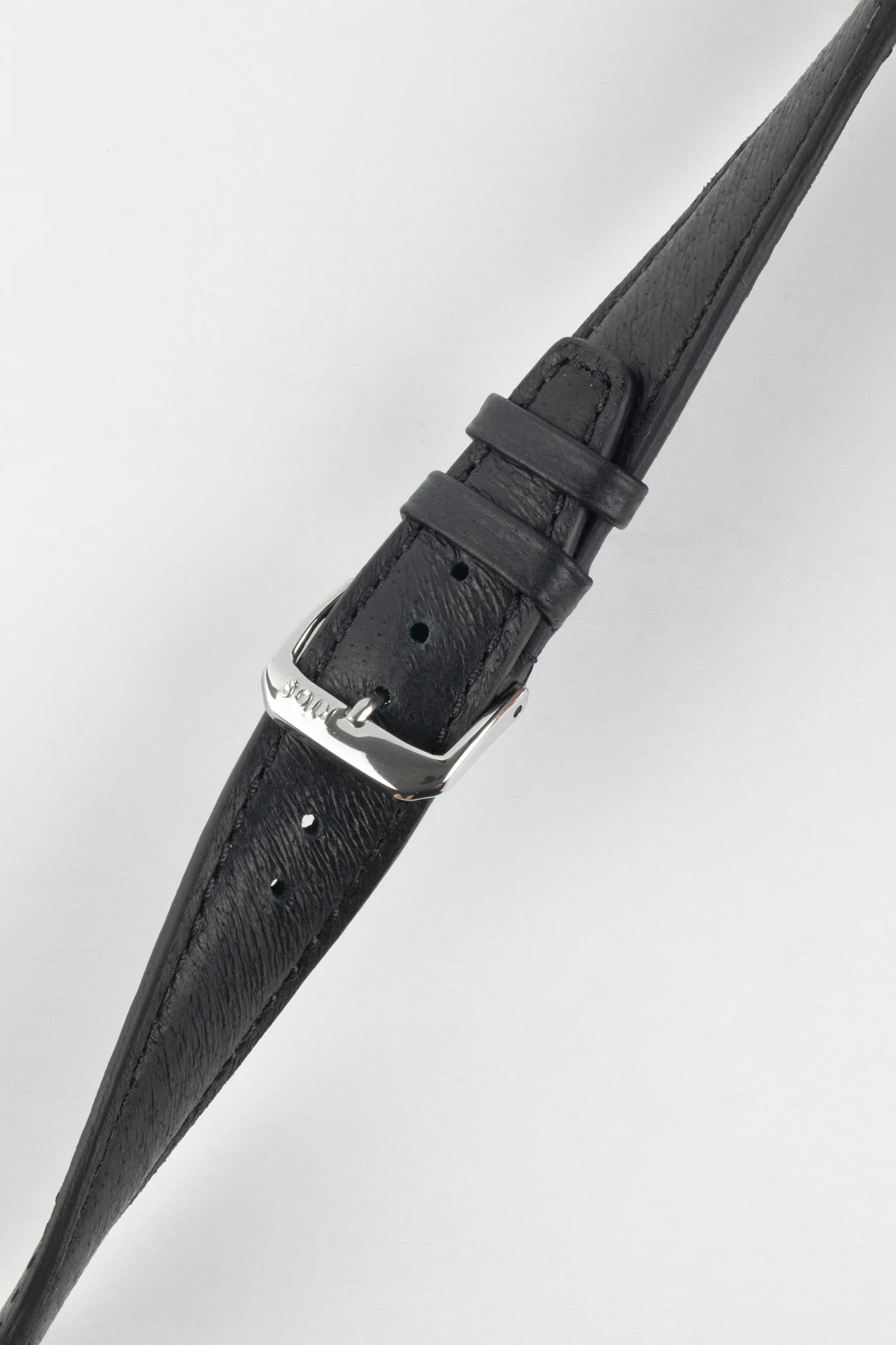 RIOS1931 TOBACCO Genuine Pigskin Leather Watch Strap in BLACK - Image 5