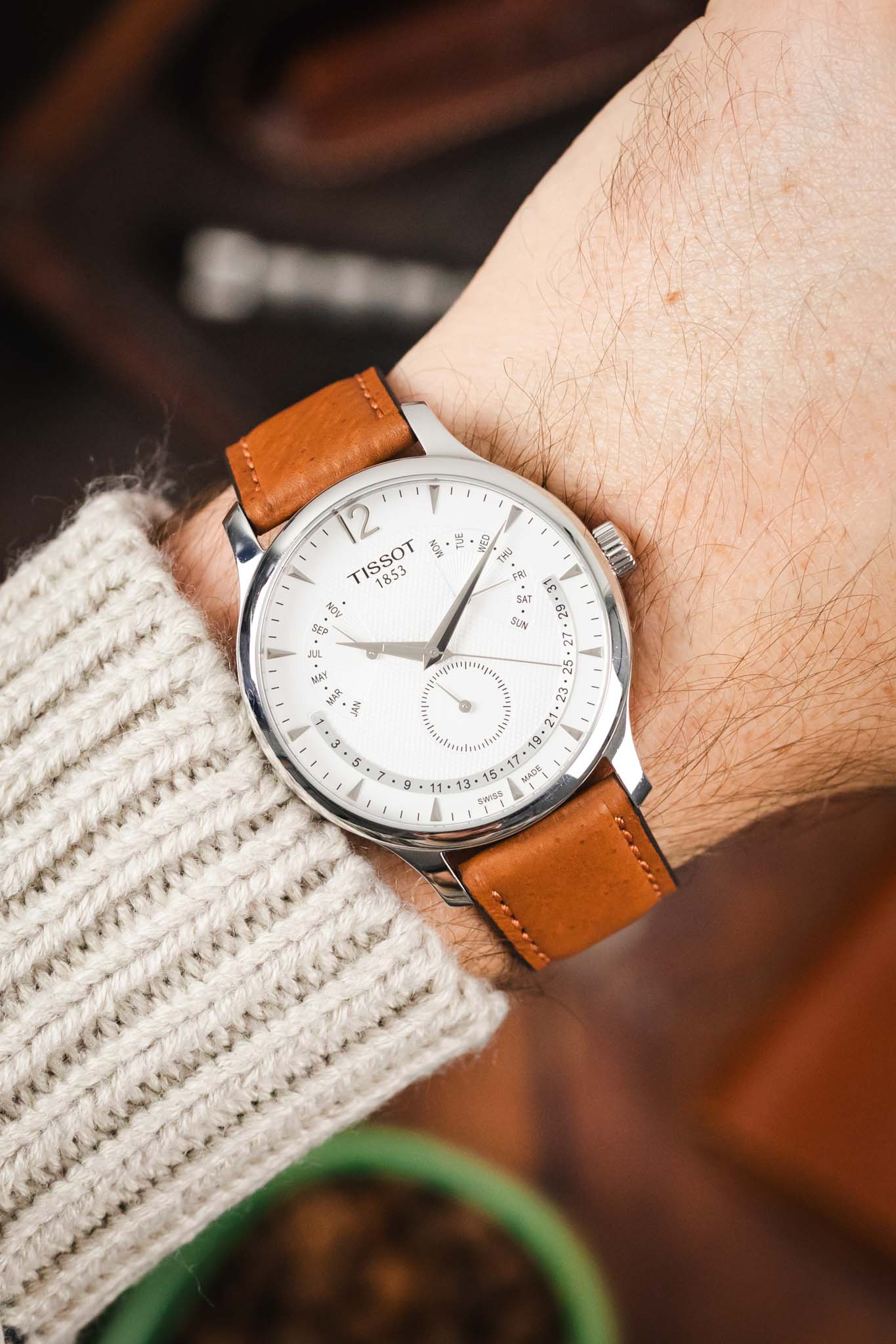 RIOS1931 TOBACCO Genuine Pigskin Leather Watch Strap in COGNAC - Image 2