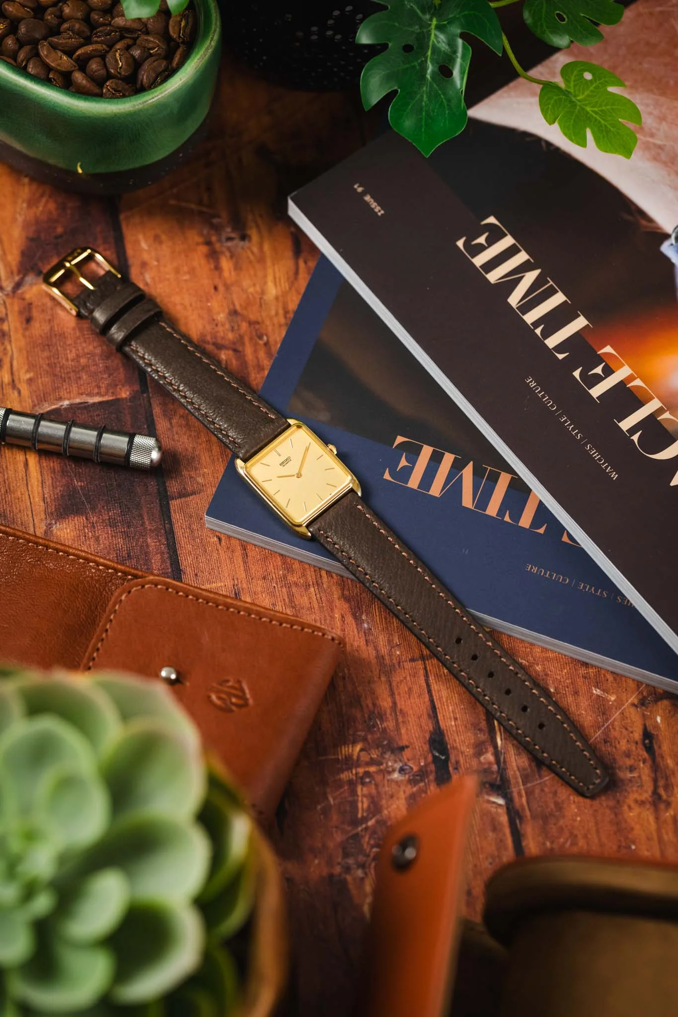 RIOS1931 TOBACCO Genuine Pigskin Leather Watch Strap in MOCHA - Image 6