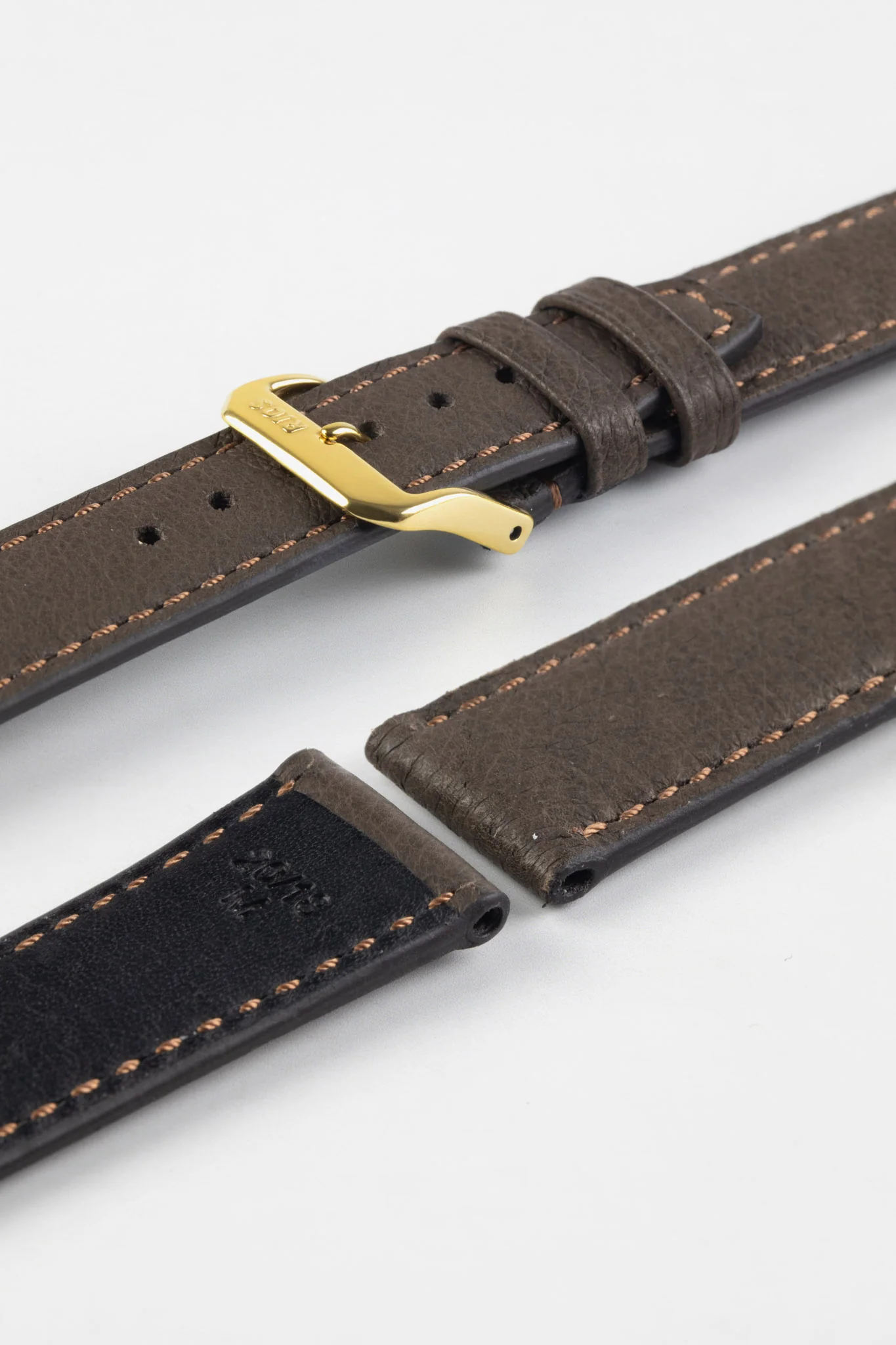 RIOS1931 TOBACCO Genuine Pigskin Leather Watch Strap in MOCHA - Image 8