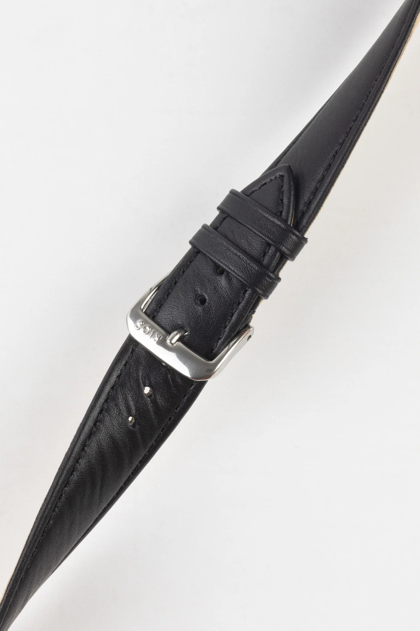 RIOS1931 TOSCANA Square-Padded Calfskin Leather Watch Strap in BLACK - Image 5