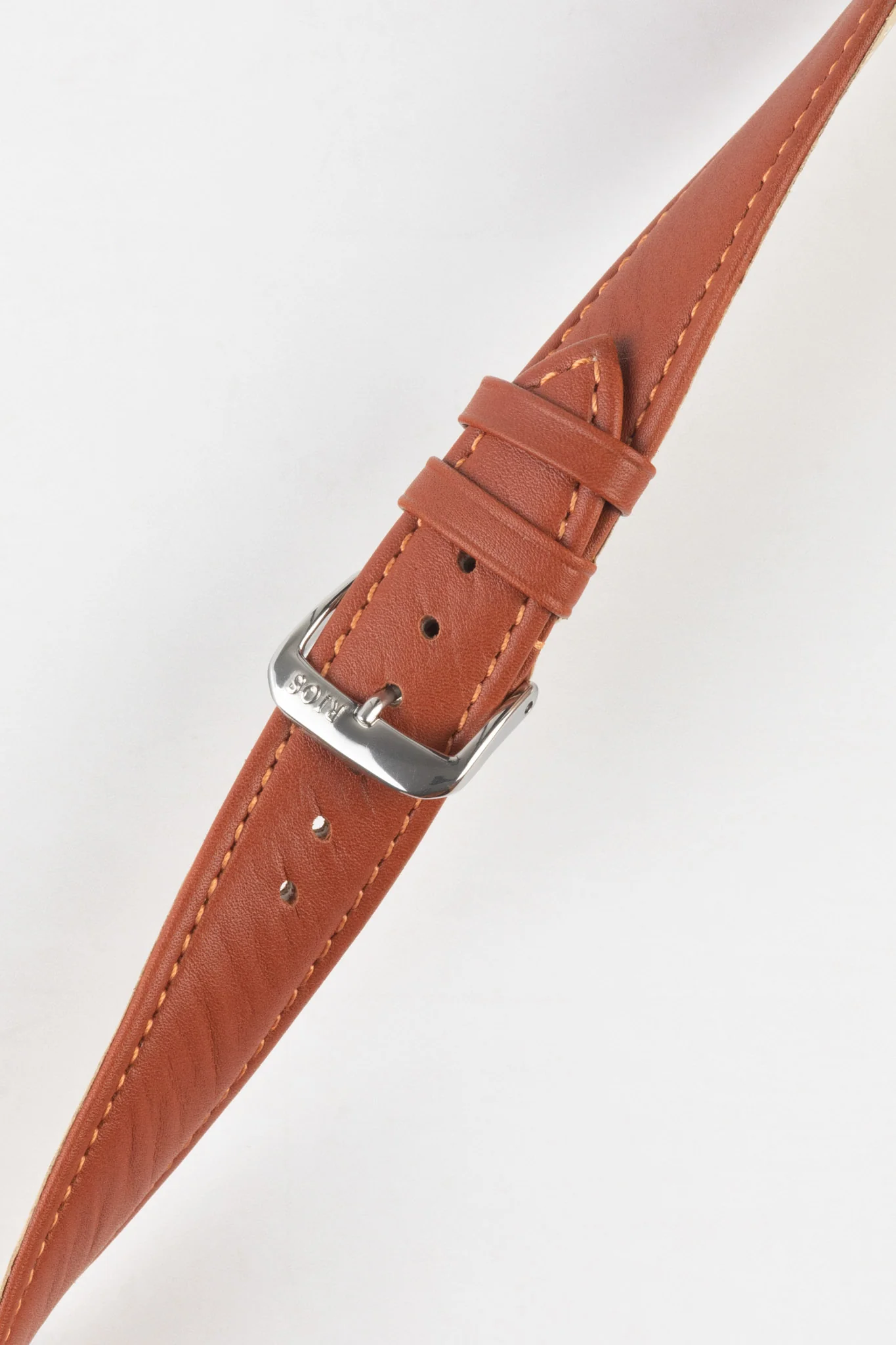 RIOS1931 TOSCANA Square-Padded Calfskin Leather Watch Strap in COGNAC - Image 5