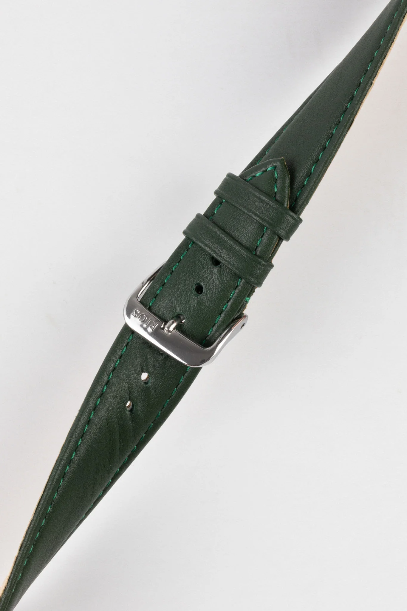 RIOS1931 TOSCANA Square-Padded Calfskin Leather Watch Strap in FOREST GREEN - Image 5