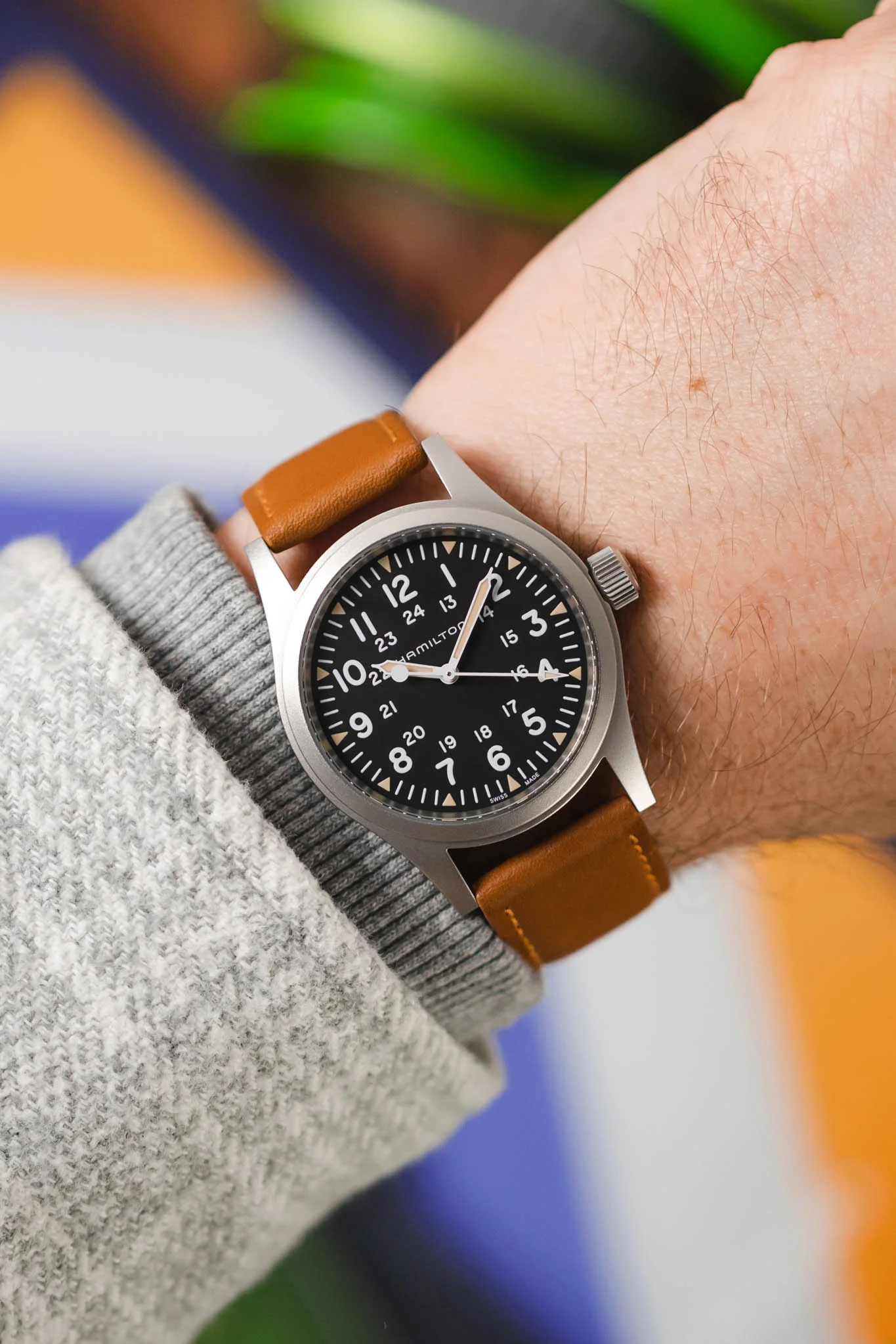 RIOS1931 TOSCANA Square-Padded Calfskin Leather Watch Strap in HONEY - Image 2