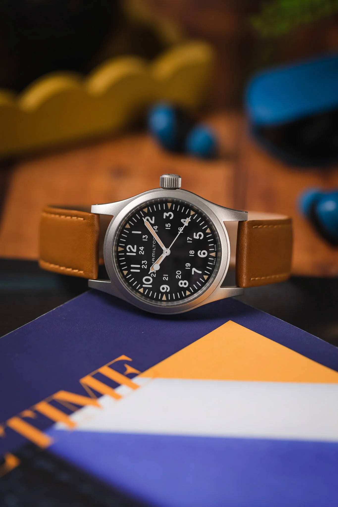 RIOS1931 TOSCANA Square-Padded Calfskin Leather Watch Strap in HONEY - Image 4