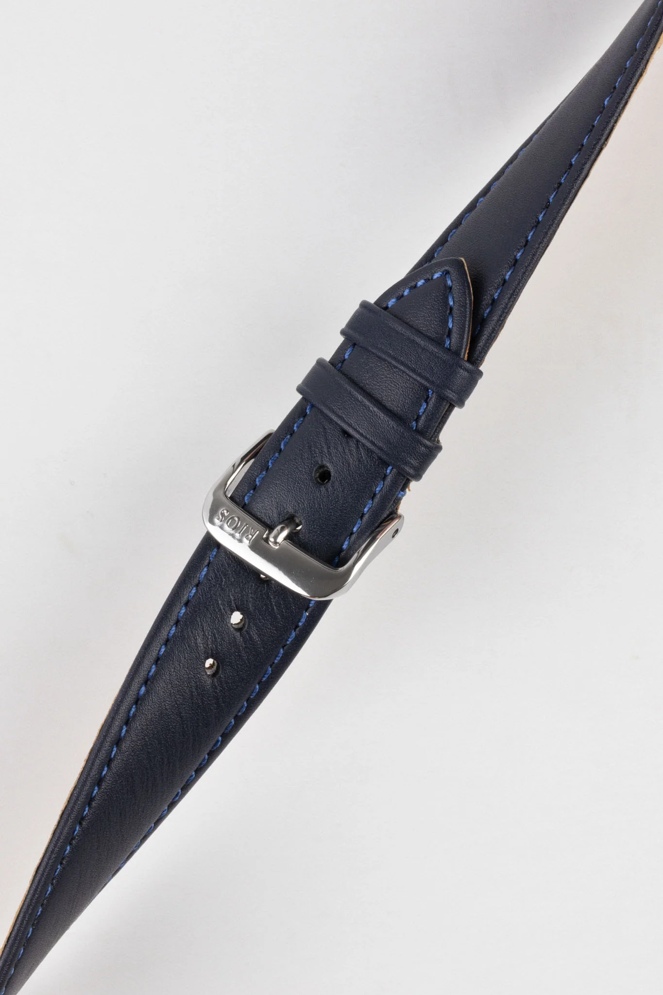 RIOS1931 TOSCANA Square-Padded Calfskin Leather Watch Strap in OCEAN BLUE - Image 5