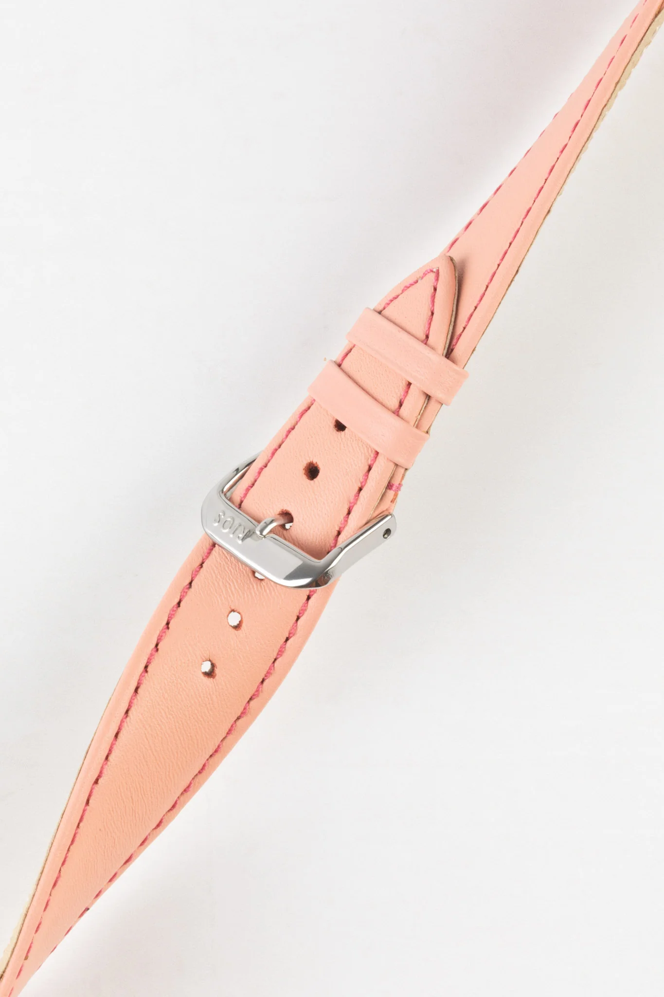 RIOS1931 TOSCANA Square-Padded Calfskin Leather Watch Strap in PALE PINK - Image 5