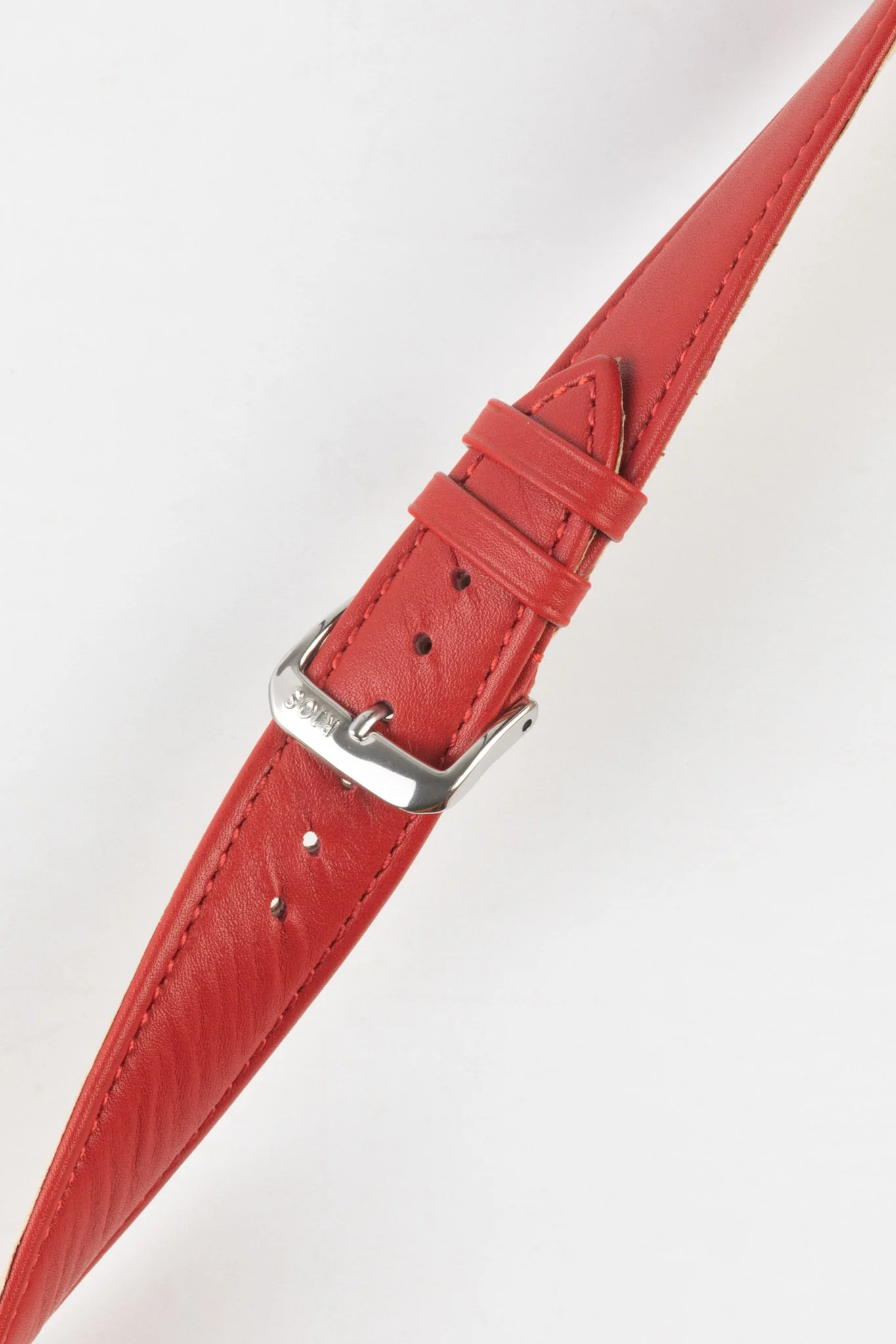 RIOS1931 TOSCANA Square-Padded Calfskin Leather Watch Strap in RED - Image 5
