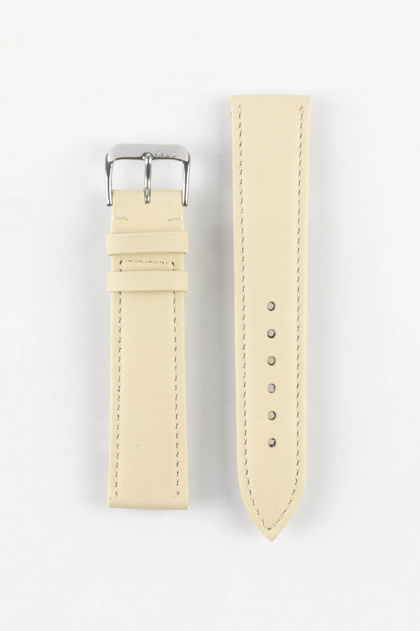 RIOS1931 TOSCANA Square-Padded Calfskin Leather Watch Strap in SAND