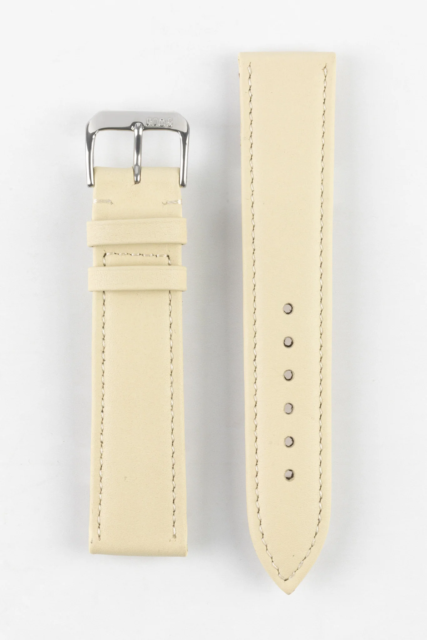 RIOS1931 TOSCANA Square-Padded Calfskin Leather Watch Strap in SAND - Image 10