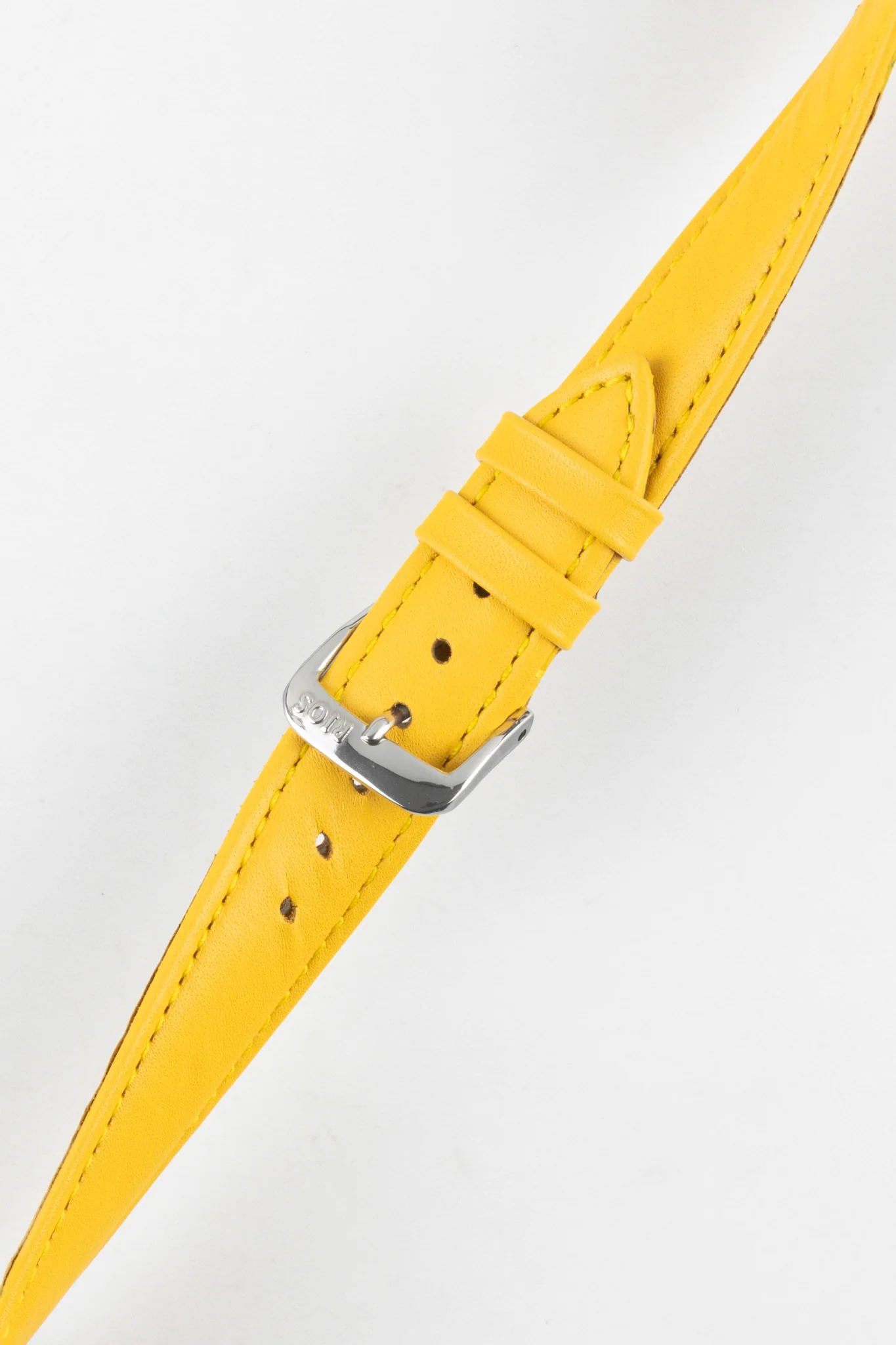 RIOS1931 TOSCANA Square-Padded Calfskin Leather Watch Strap in YELLOW - Image 4