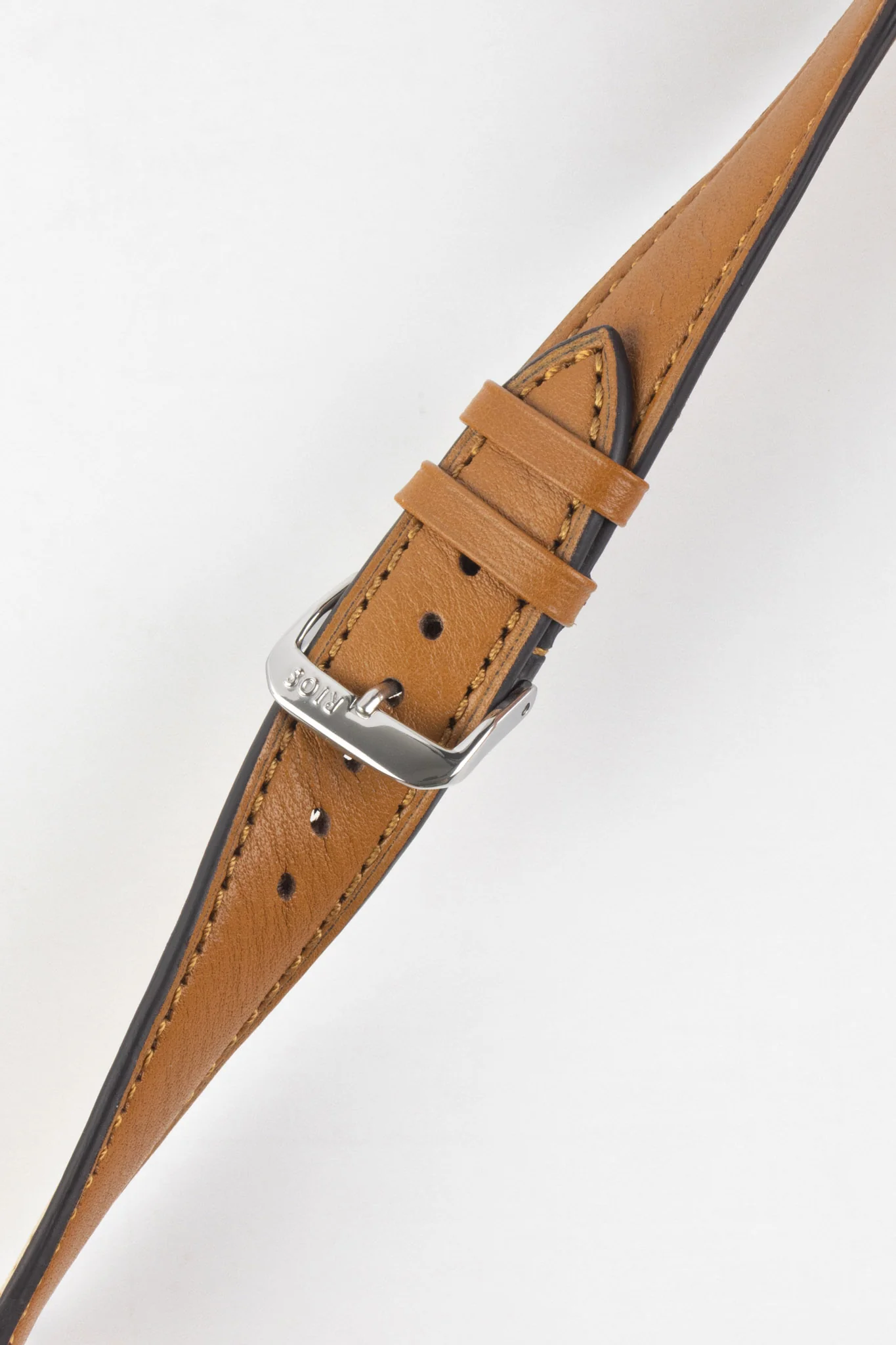 RIOS1931 TULA Genuine Russia Leather Bund Watch Strap in HONEY - Image 4