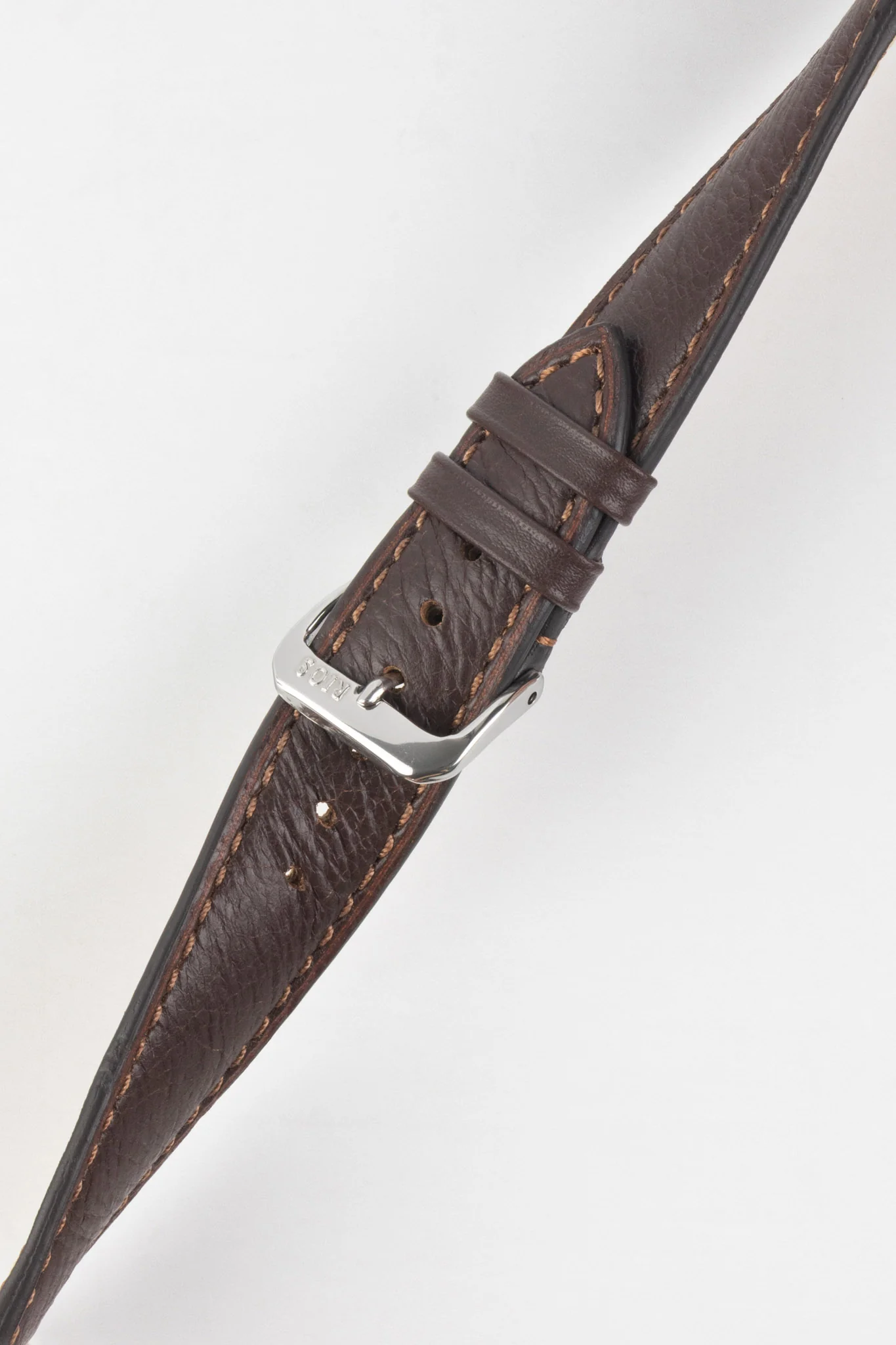 RIOS1931 TULA Genuine Russia Leather Bund Watch Strap in MOCHA - Image 4