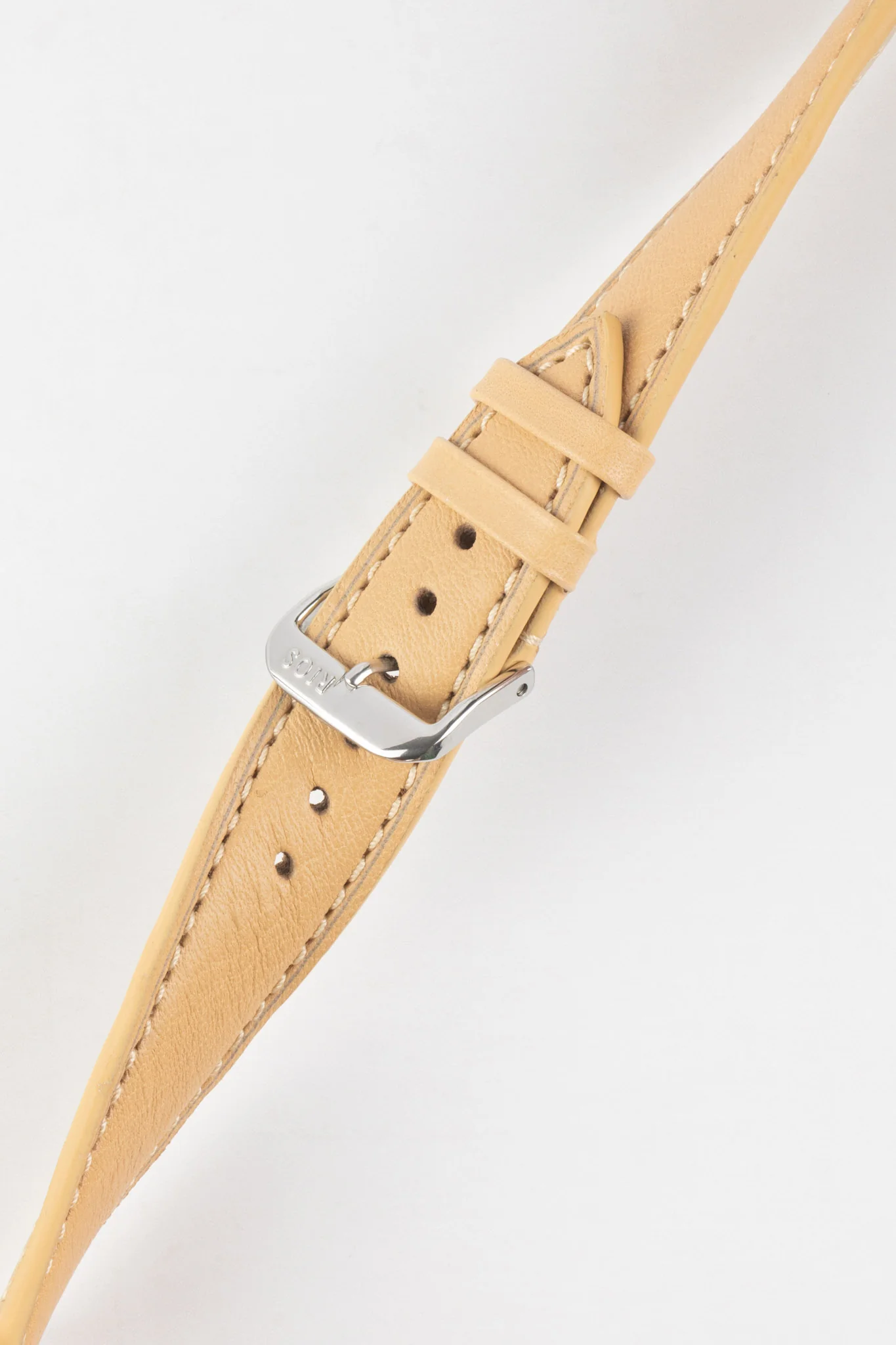 RIOS1931 TULA Genuine Russia Leather Bund Watch Strap in SAND - Image 4