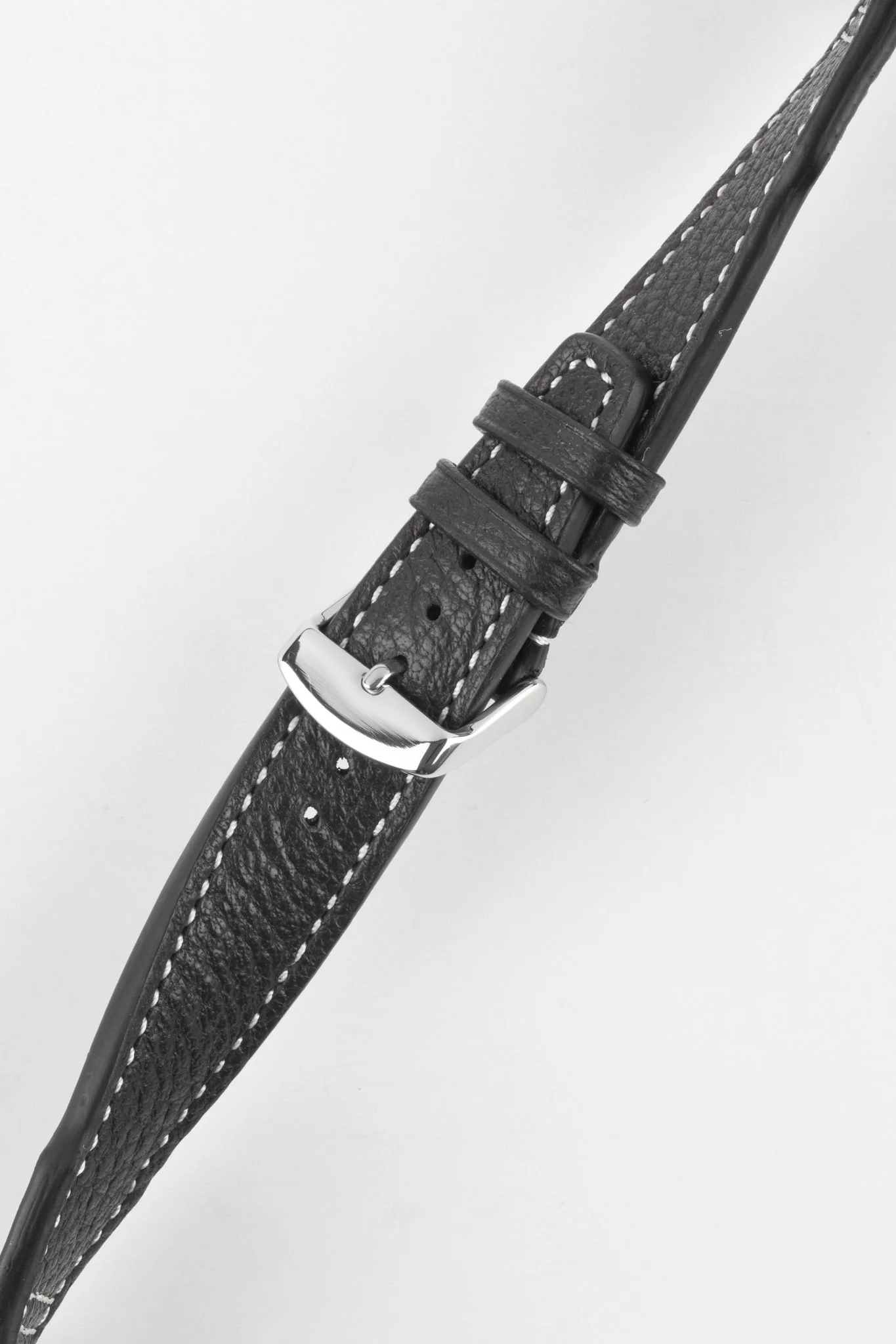 RIOS1931 TYPHOON Genuine Buffalo Leather Watch Strap in Black - Image 4