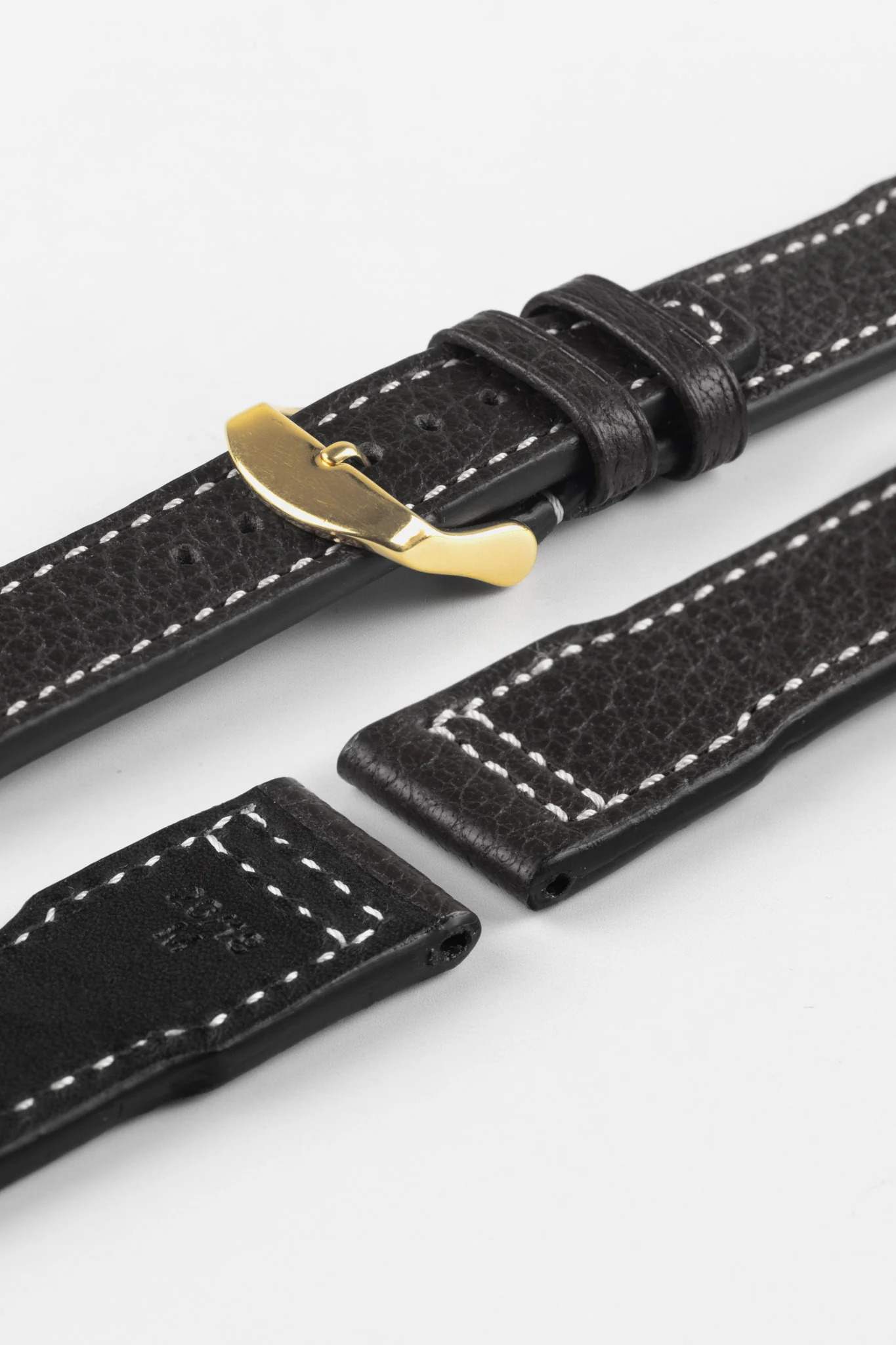 RIOS1931 TYPHOON Genuine Buffalo Leather Watch Strap in Black - Image 6