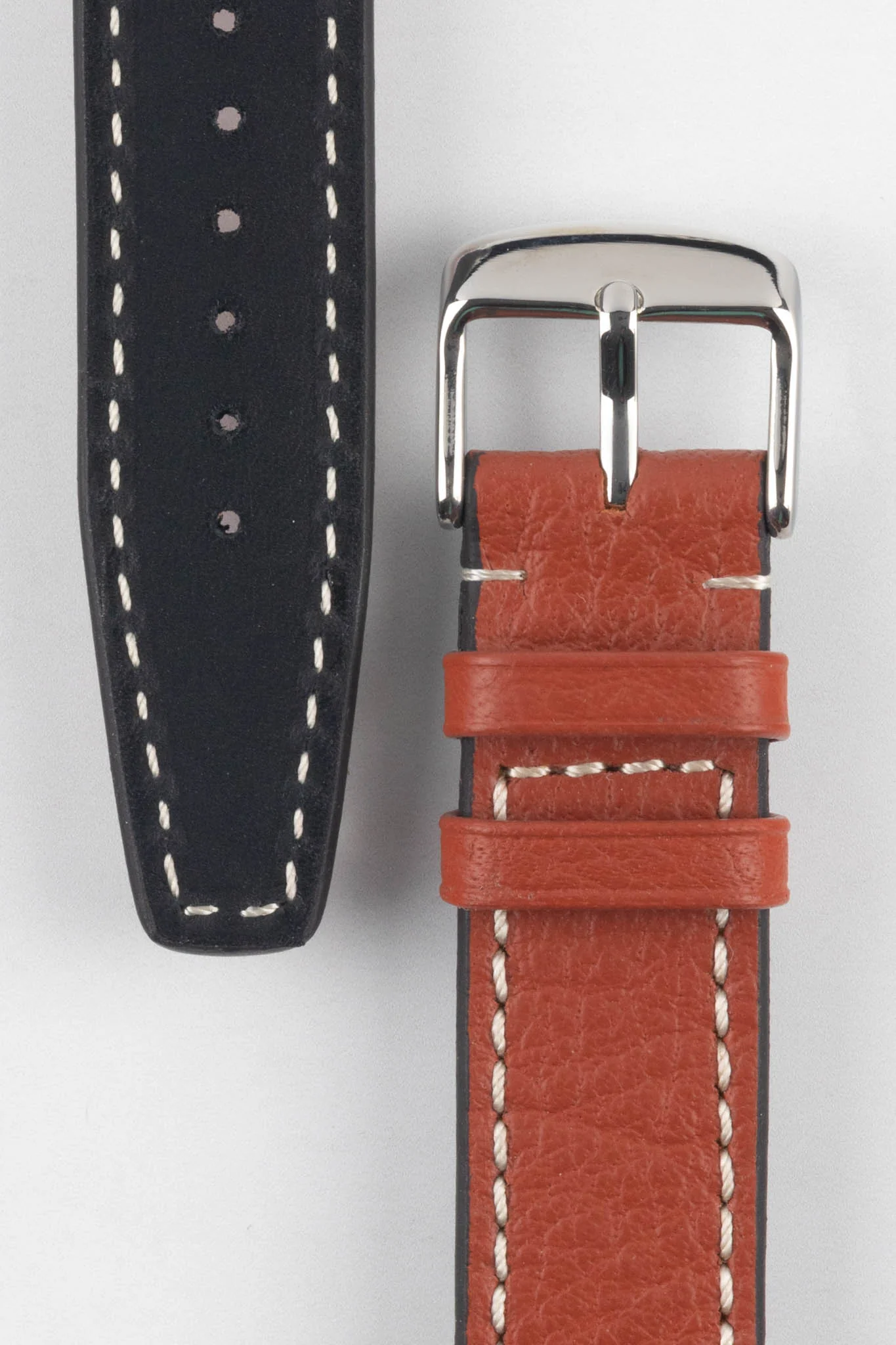 RIOS1931 TYPHOON Genuine Buffalo Leather Watch Strap in Cognac - Image 2