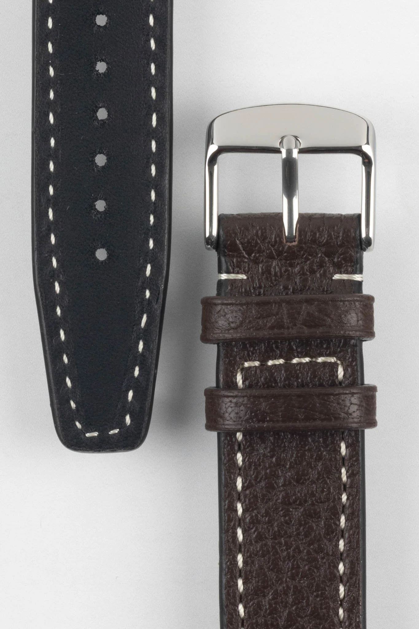 RIOS1931 TYPHOON Genuine Buffalo Leather Watch Strap in Mocha - Image 2