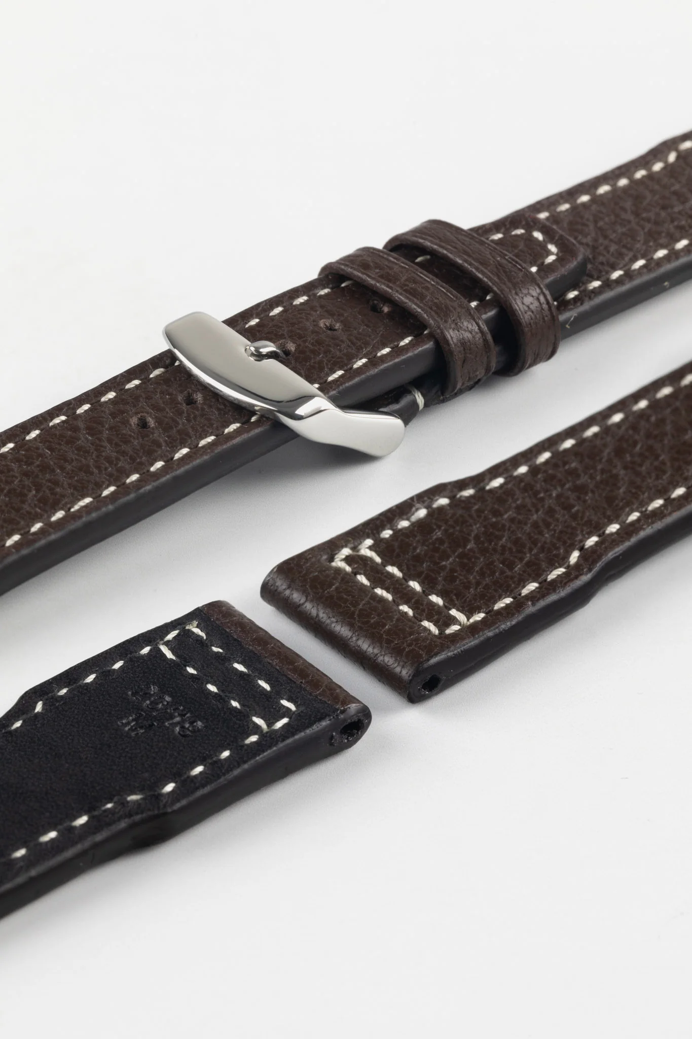 RIOS1931 TYPHOON Genuine Buffalo Leather Watch Strap in Mocha - Image 5