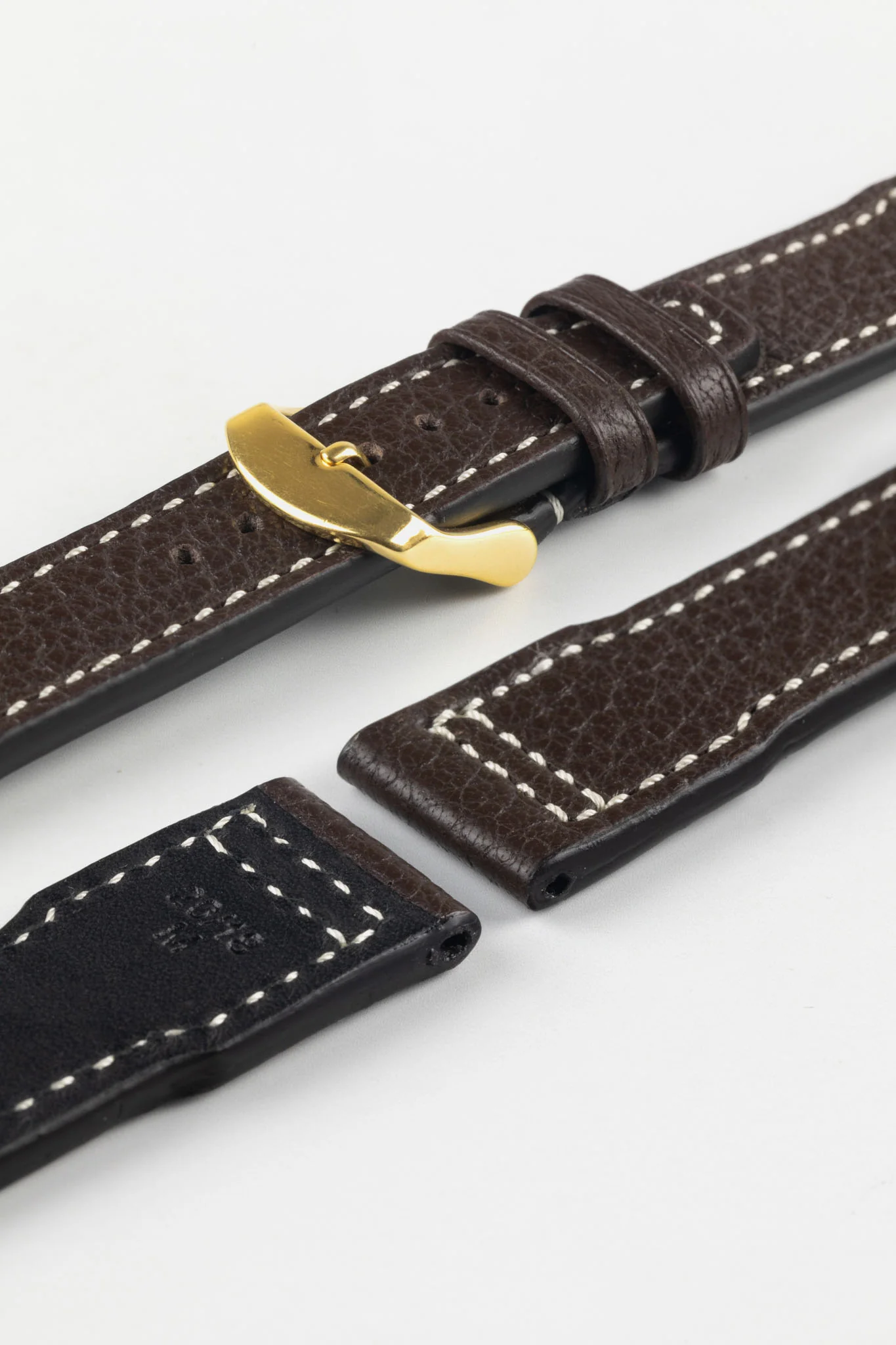 RIOS1931 TYPHOON Genuine Buffalo Leather Watch Strap in Mocha - Image 6
