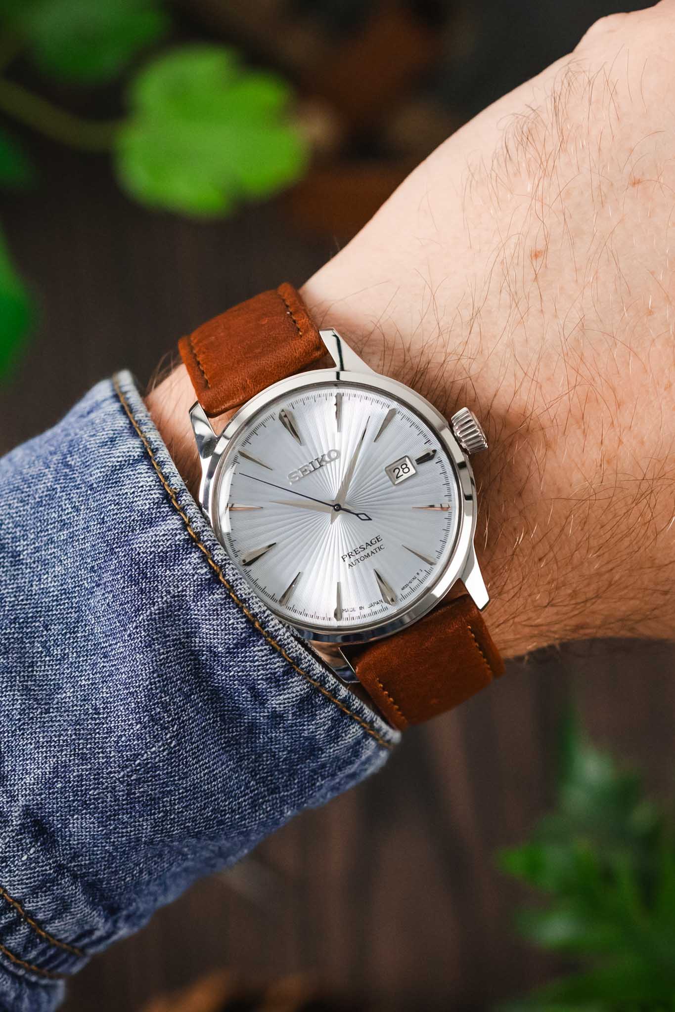 RIOS1931 WAGING Organic Watch Strap in COGNAC - Image 2