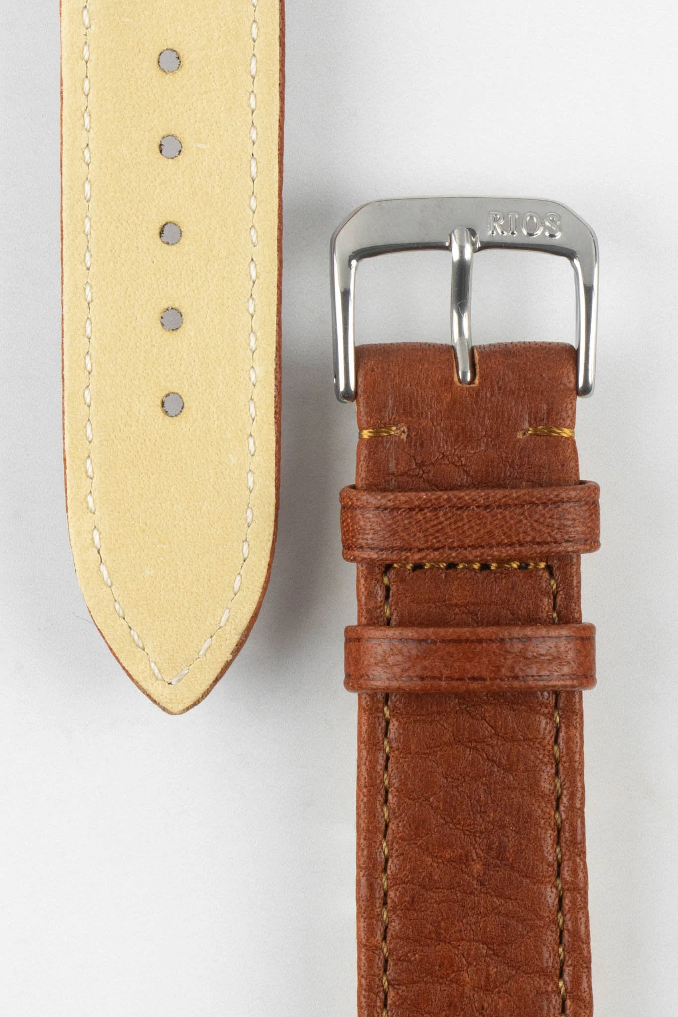 RIOS1931 WAGING Organic Watch Strap in COGNAC - Image 3