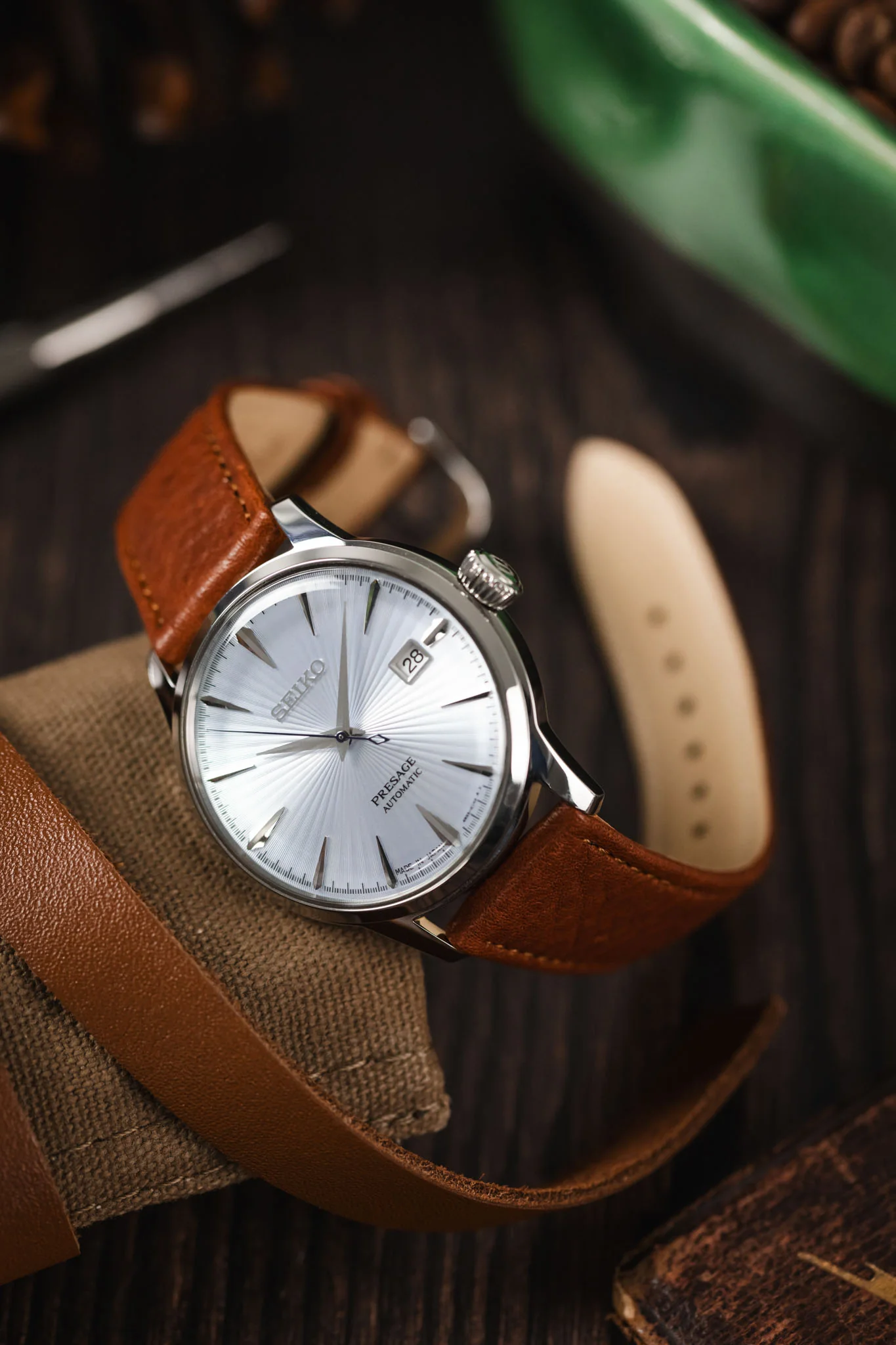 RIOS1931 WAGING Organic Watch Strap in COGNAC - Image 4