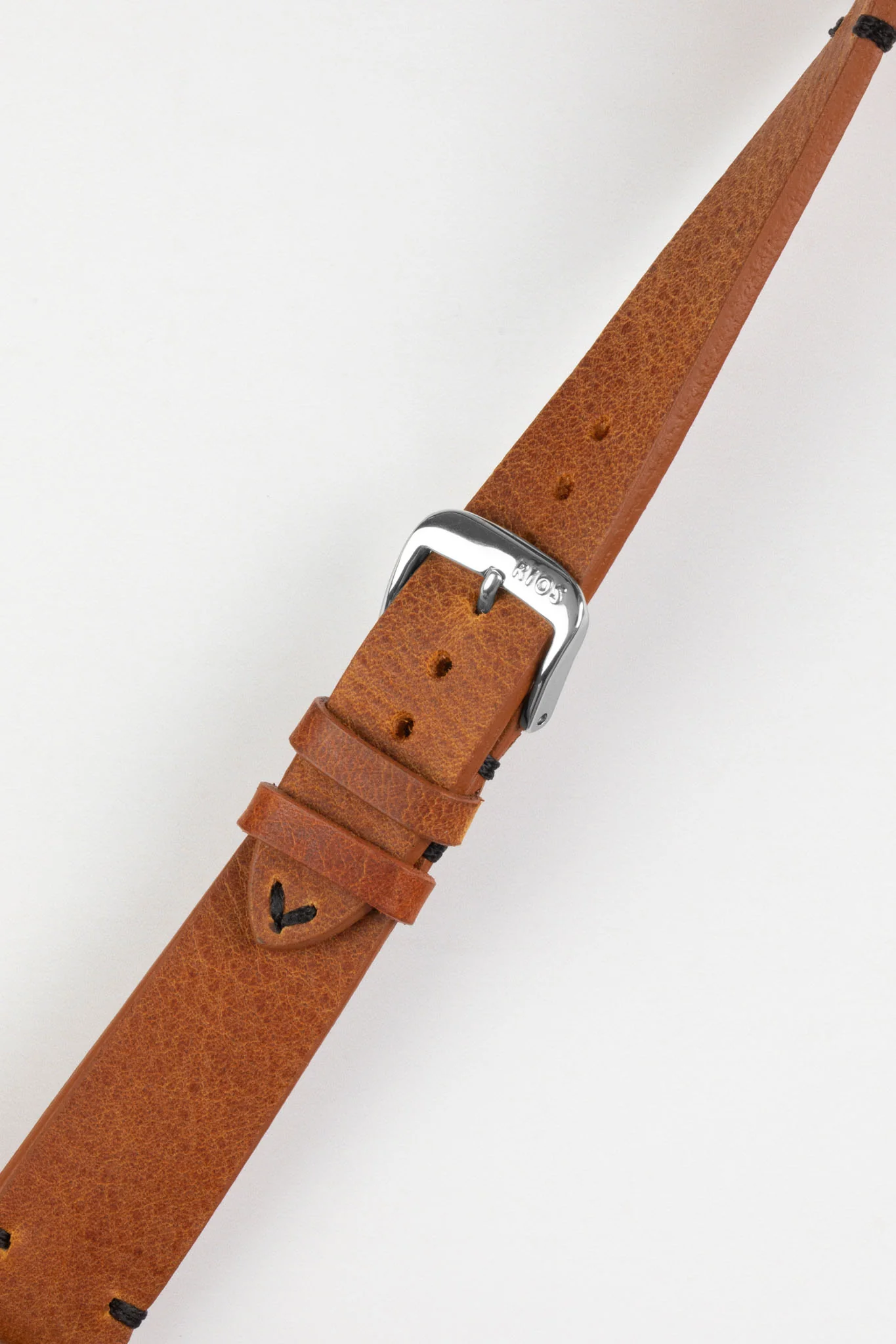 RIOS1931 WALKER Genuine Vintage Leather Watch Strap in COGNAC - Image 4