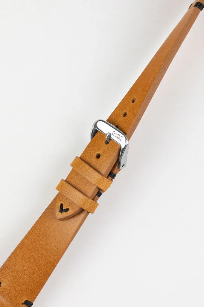 RIOS1931 WALKER Genuine Vintage Leather Watch Strap in HONEY - Image 4