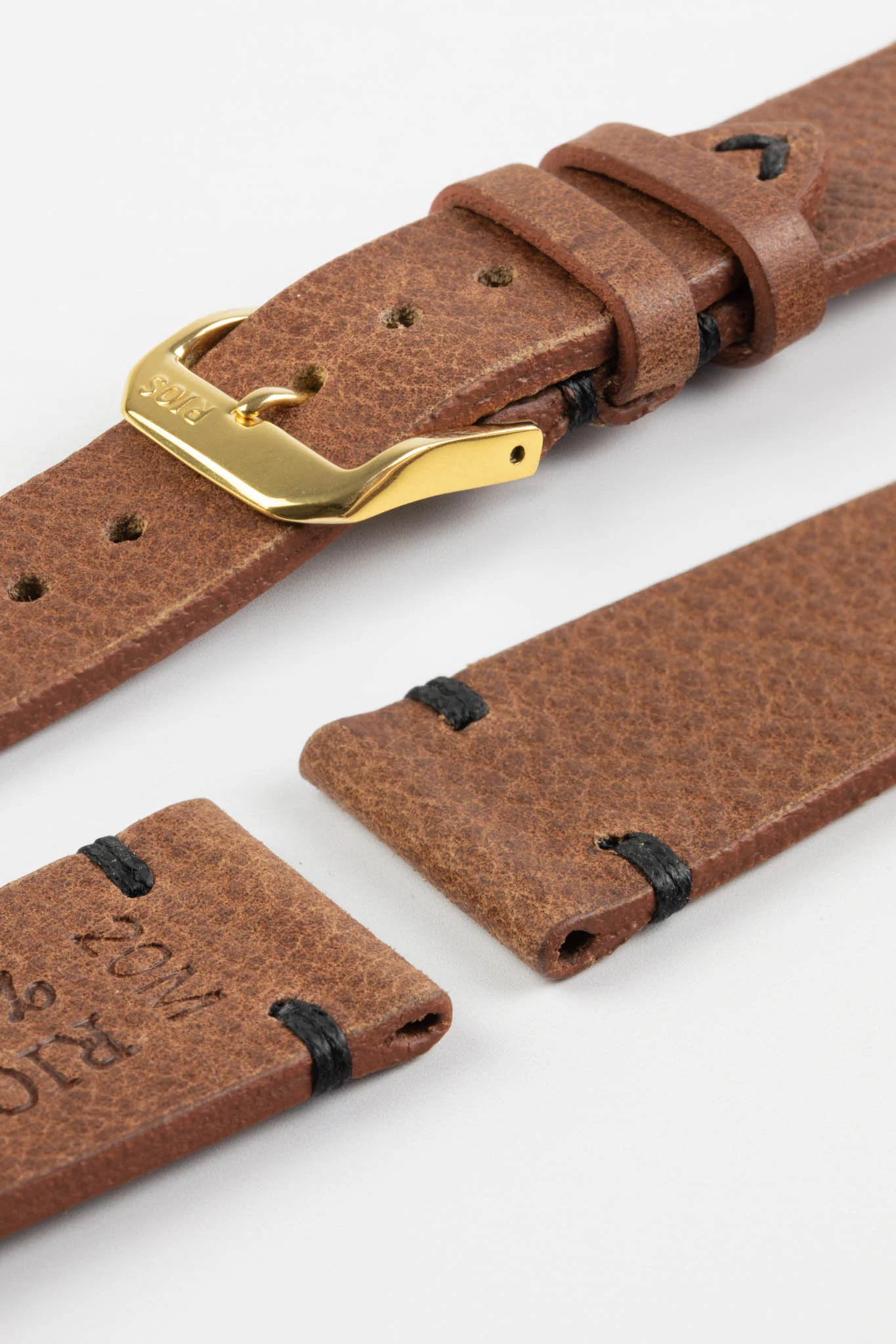 RIOS1931 WALKER Genuine Vintage Leather Watch Strap in MAHOGANY - Image 8
