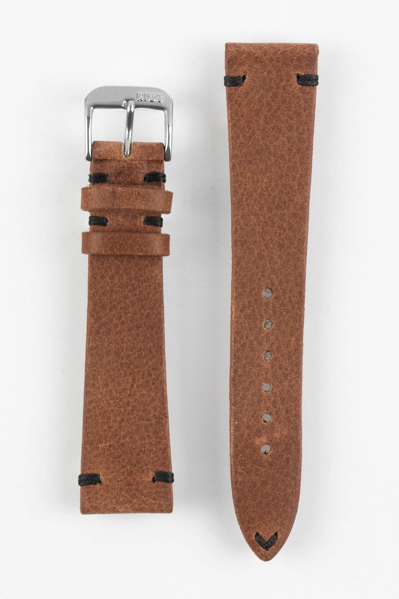 RIOS1931 WALKER Genuine Vintage Leather Watch Strap in MAHOGANY - Image 9