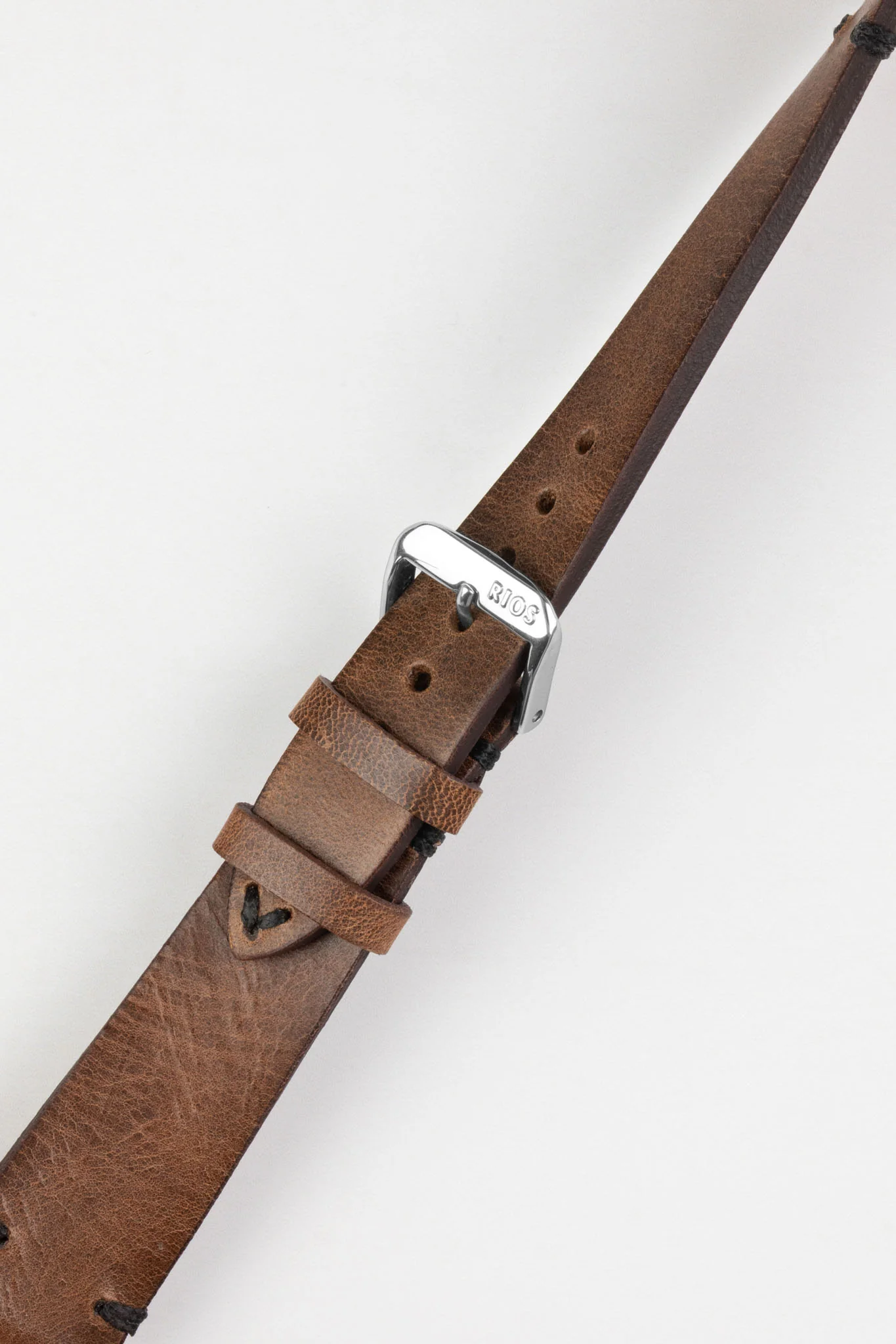 RIOS1931 WALKER Genuine Vintage Leather Watch Strap in MOCHA - Image 5
