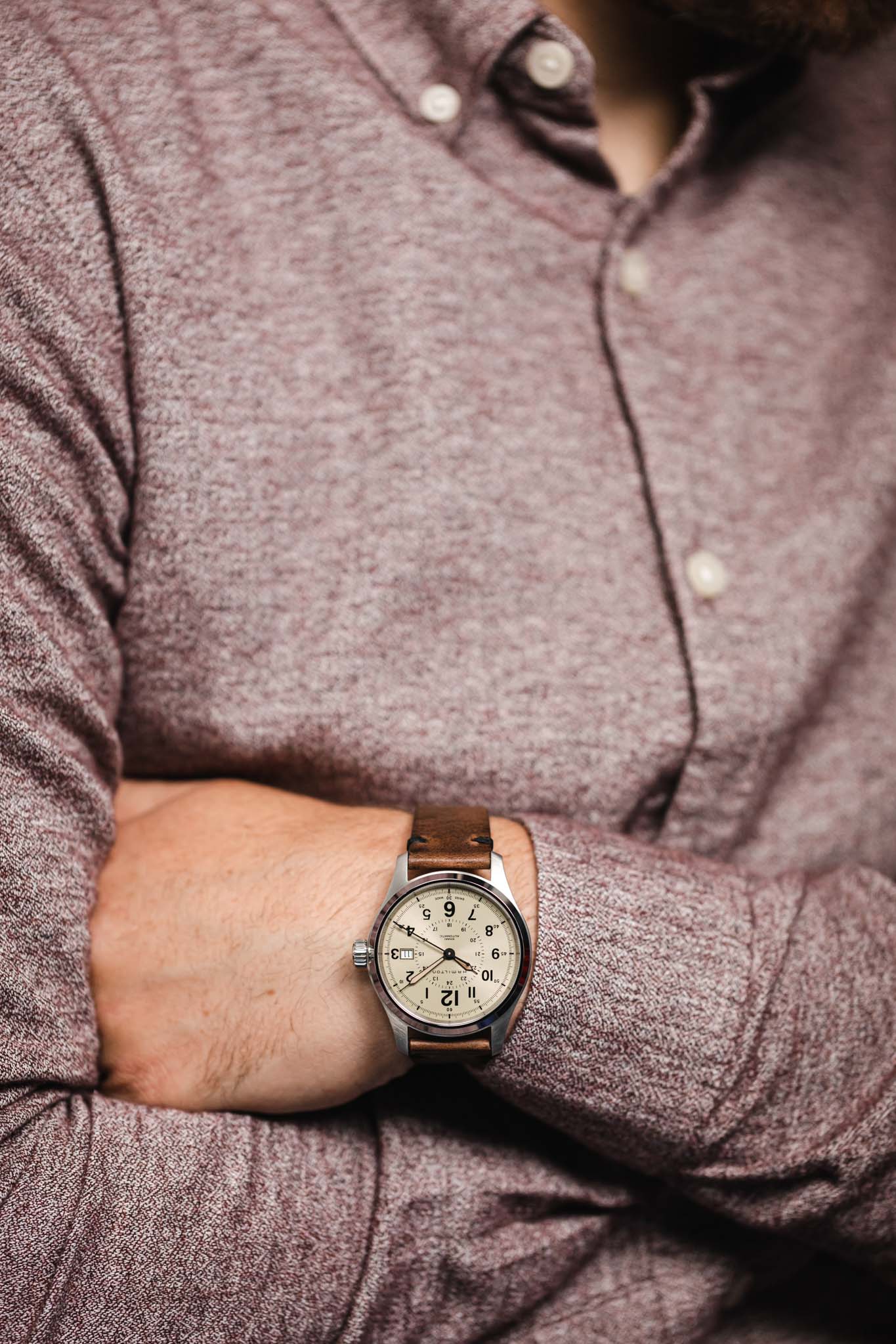 RIOS1931 WALKER Genuine Vintage Leather Watch Strap in MOCHA - Image 6