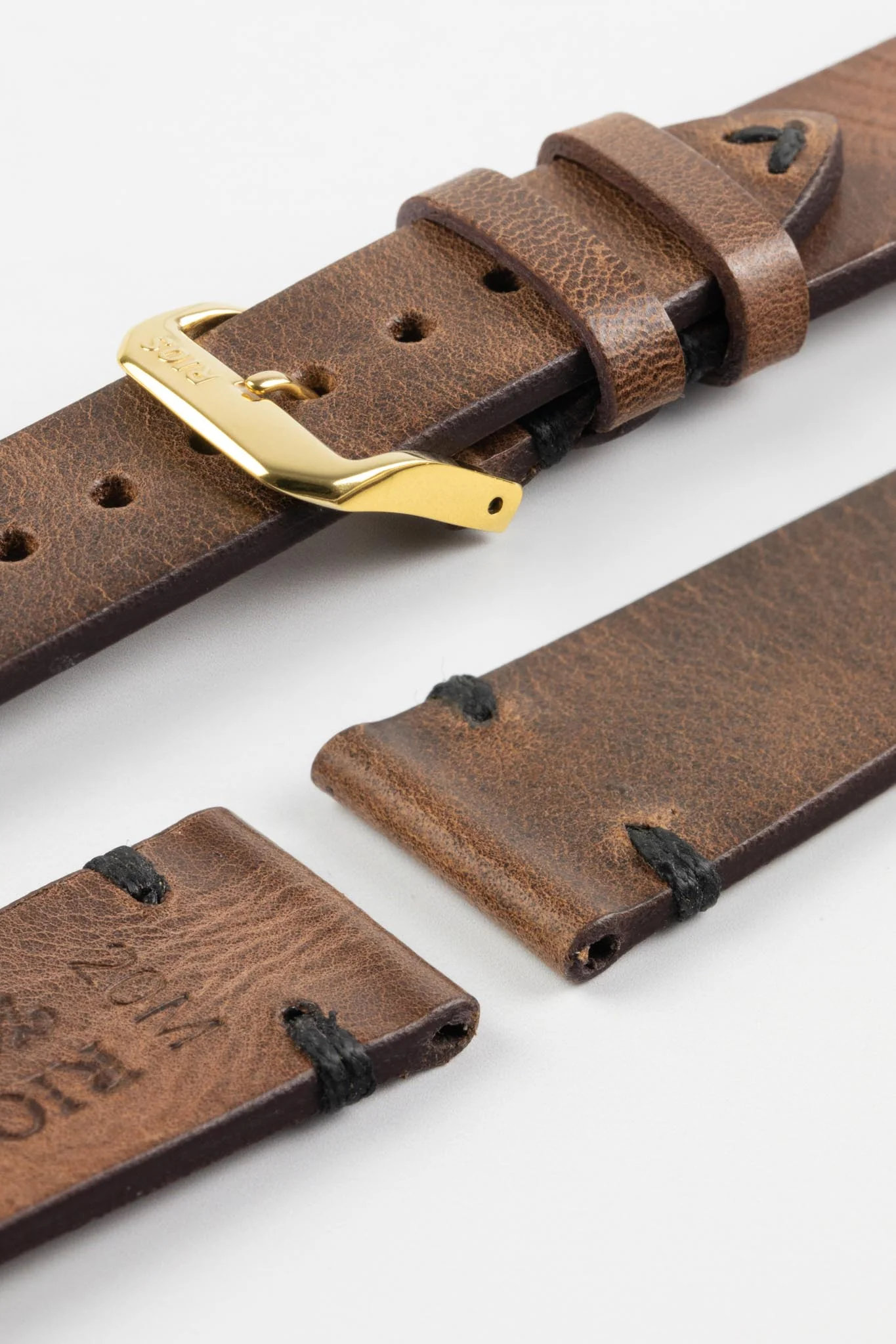 RIOS1931 WALKER Genuine Vintage Leather Watch Strap in MOCHA - Image 8