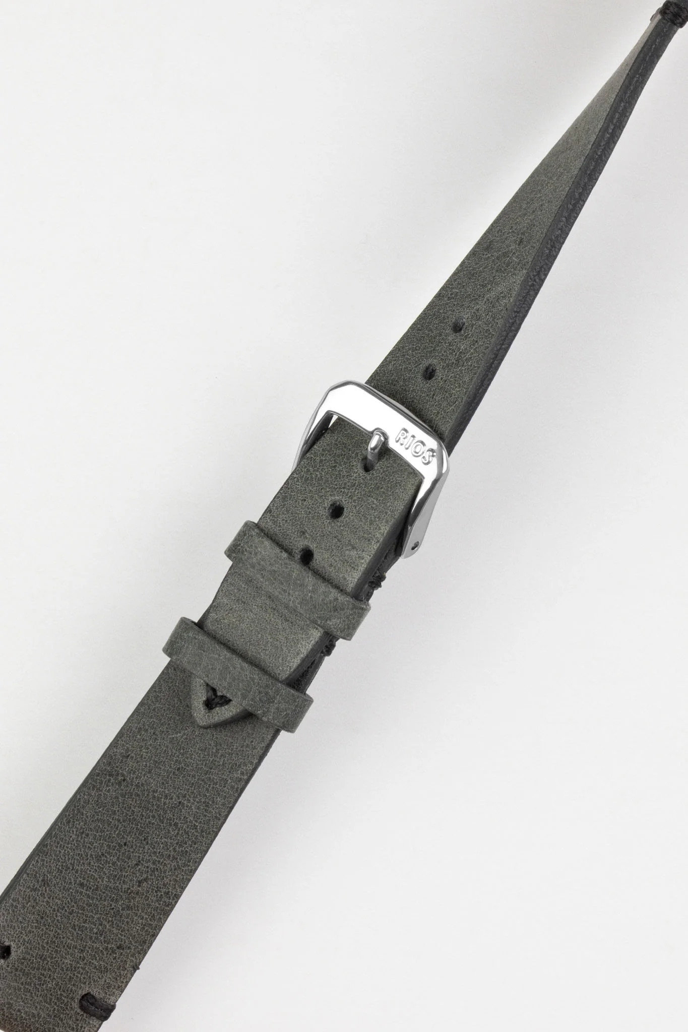 RIOS1931 WALKER Genuine Vintage Leather Watch Strap in STONE GREY - Image 4