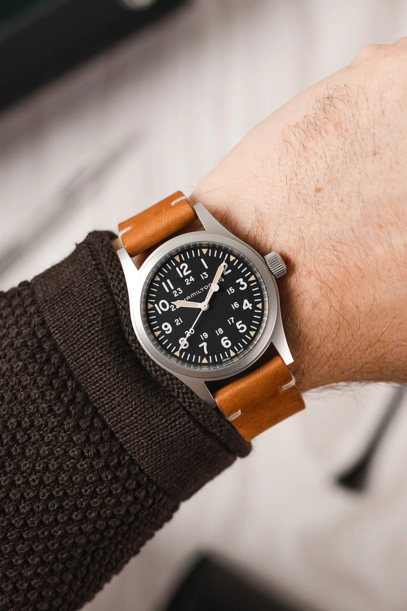 RIOS1931 WATTS Vintage Leather Watch Strap in COGNAC - Image 2