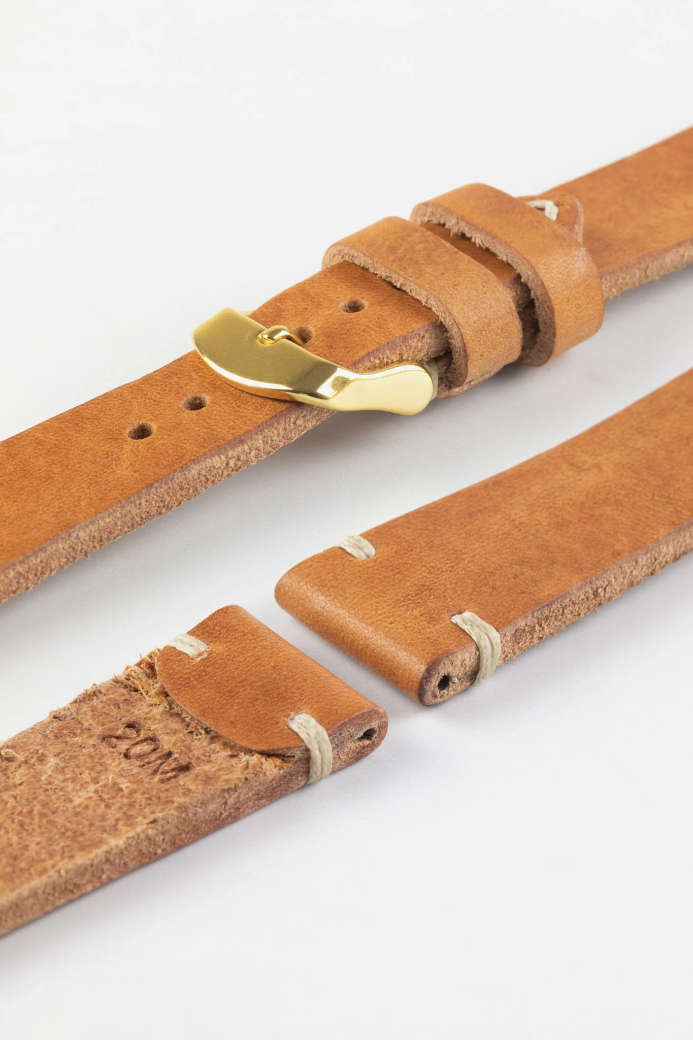 RIOS1931 WATTS Vintage Leather Watch Strap in COGNAC - Image 8