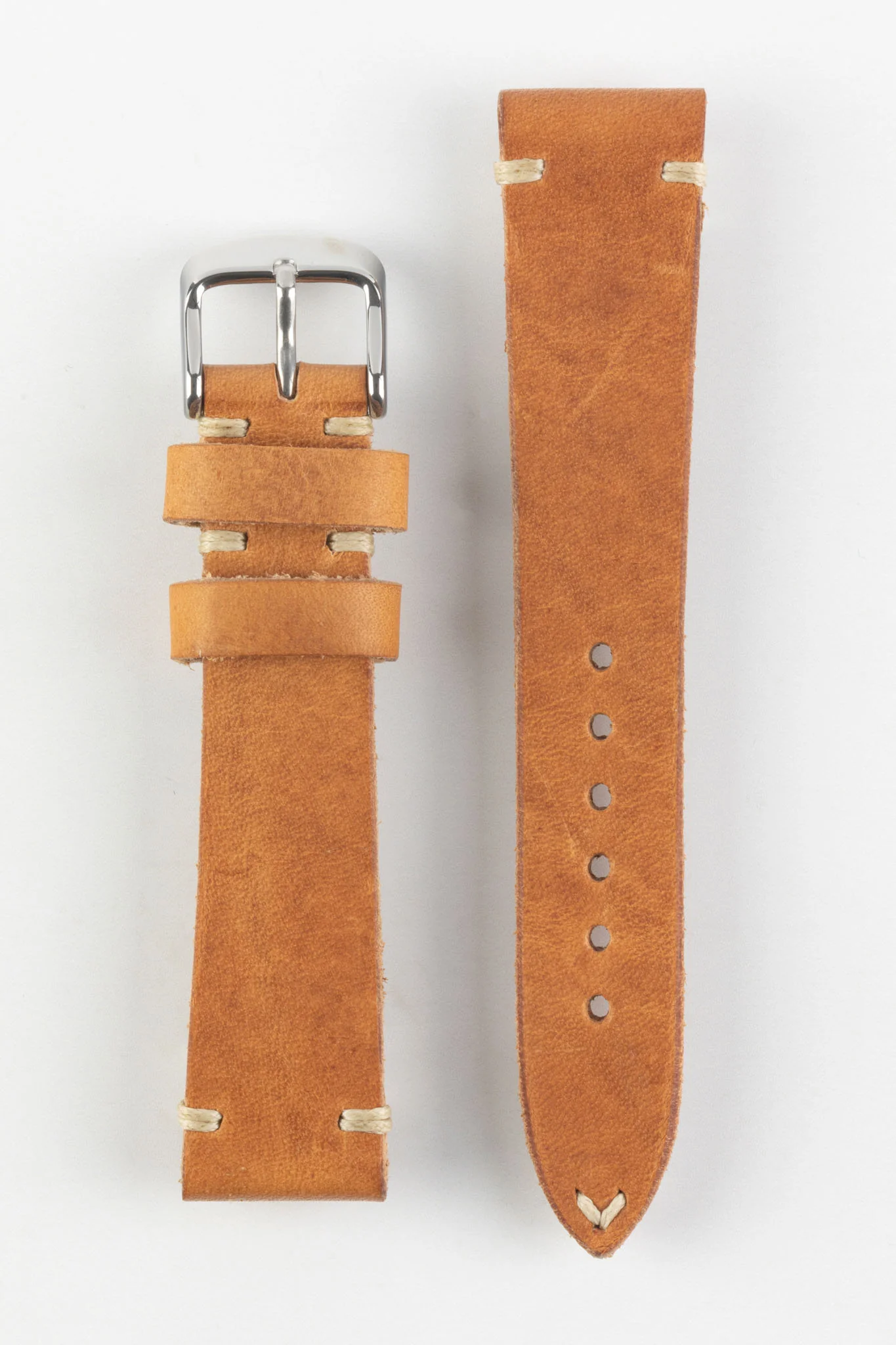RIOS1931 WATTS Vintage Leather Watch Strap in COGNAC - Image 9