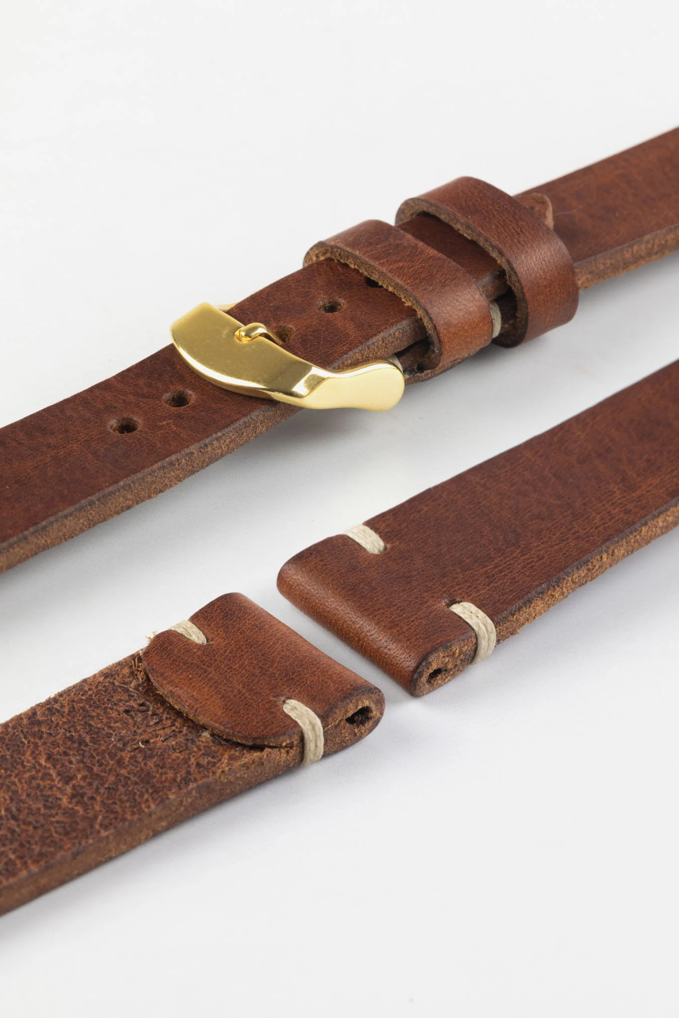 RIOS1931 WATTS Vintage Leather Watch Strap in MAHOGANY - Image 8