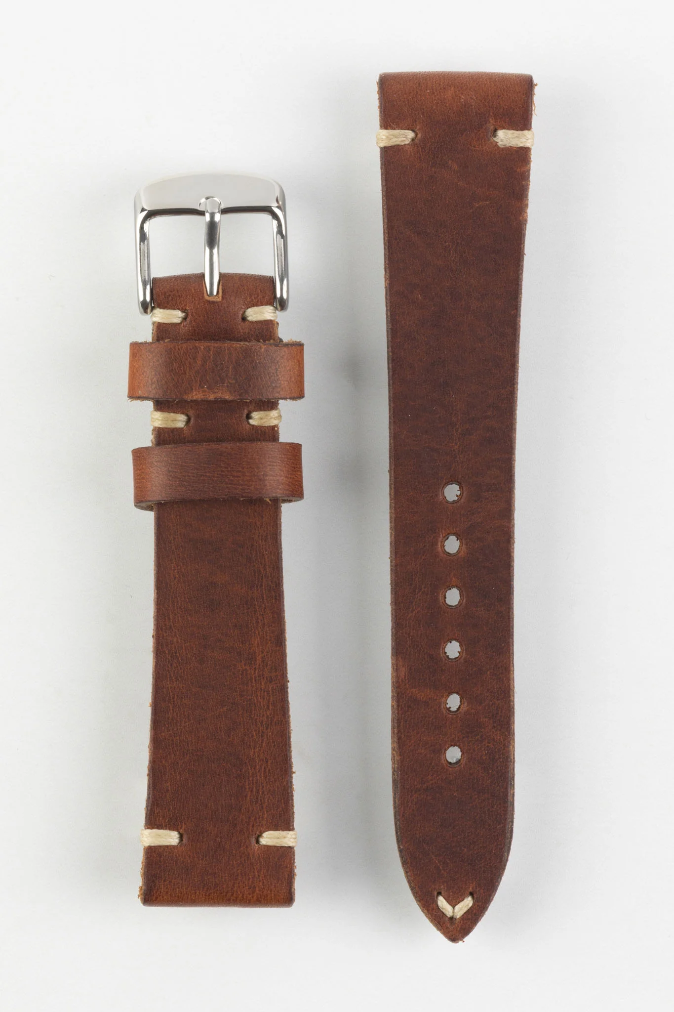 RIOS1931 WATTS Vintage Leather Watch Strap in MAHOGANY - Image 9