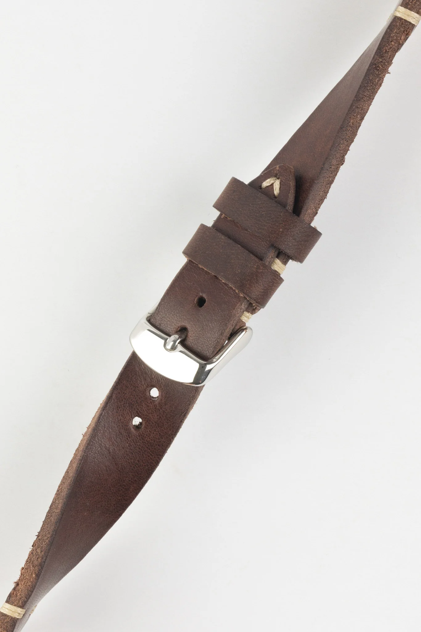 RIOS1931 WATTS Vintage Leather Watch Strap in MOCHA - Image 4