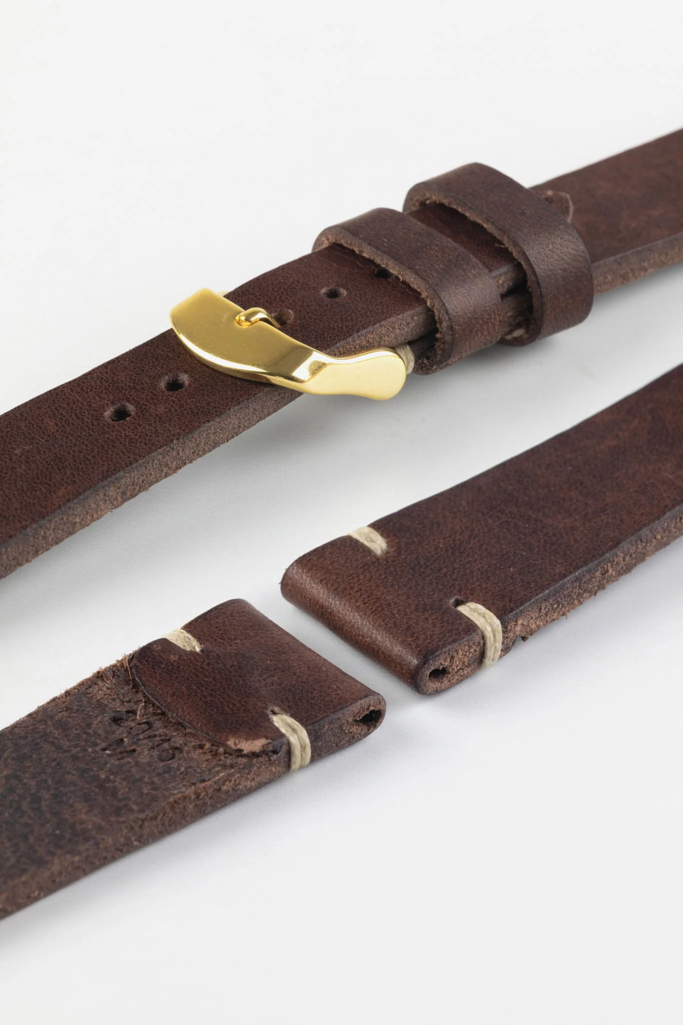 RIOS1931 WATTS Vintage Leather Watch Strap in MOCHA - Image 7