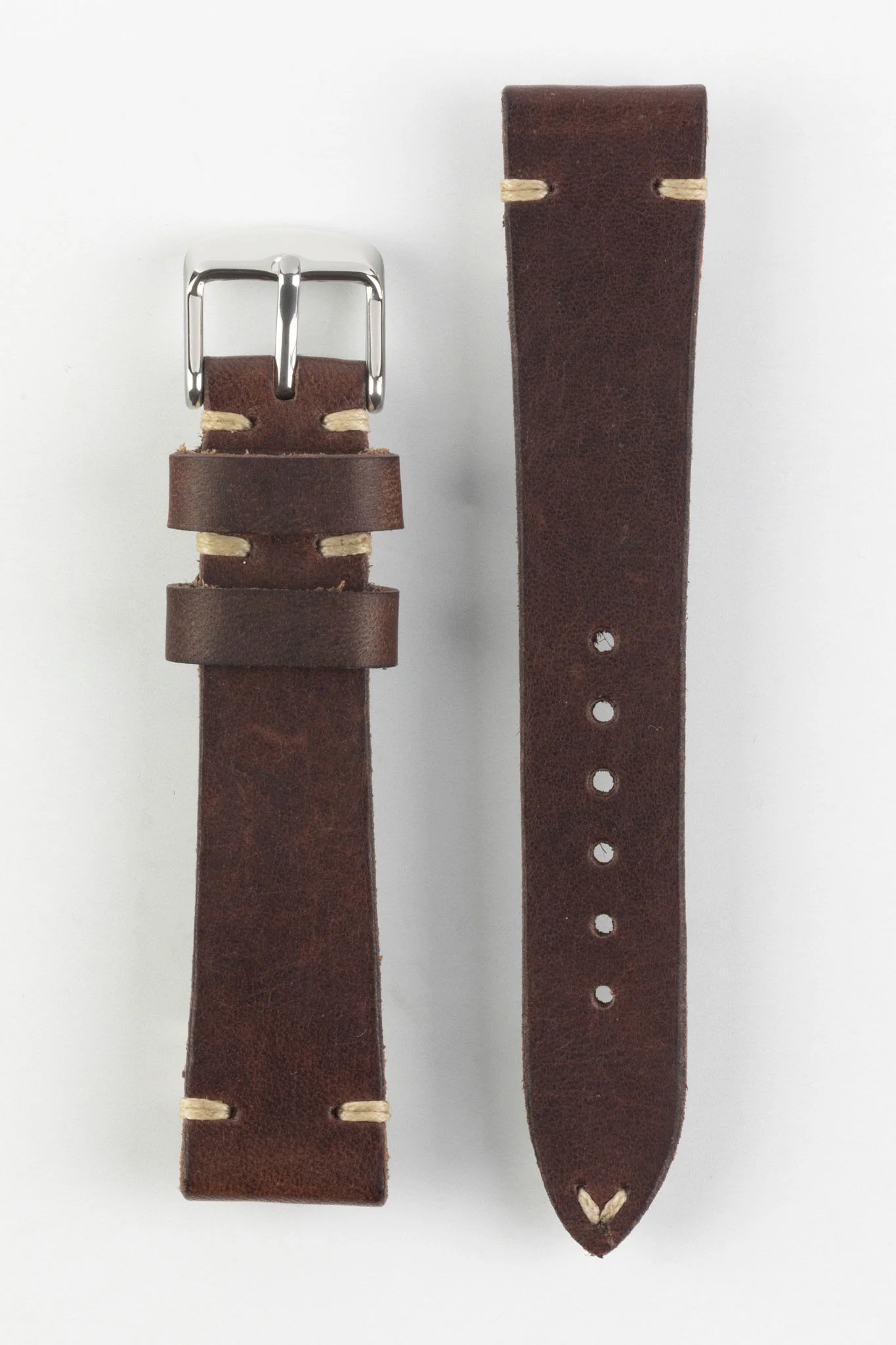 RIOS1931 WATTS Vintage Leather Watch Strap in MOCHA - Image 9