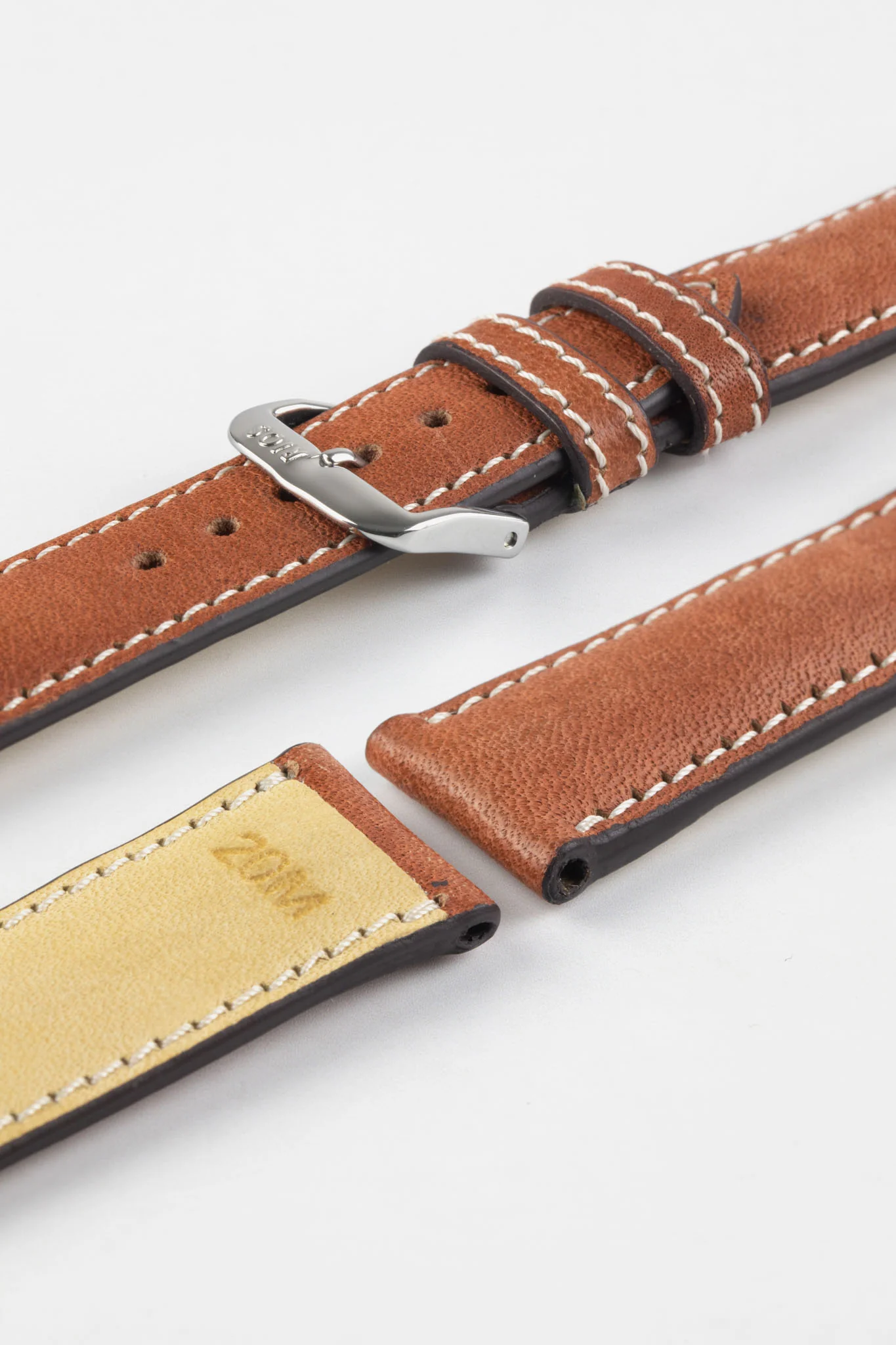 RIOS1931 WEILHEIM Organic Leather Watch Strap in COGNAC - Image 4