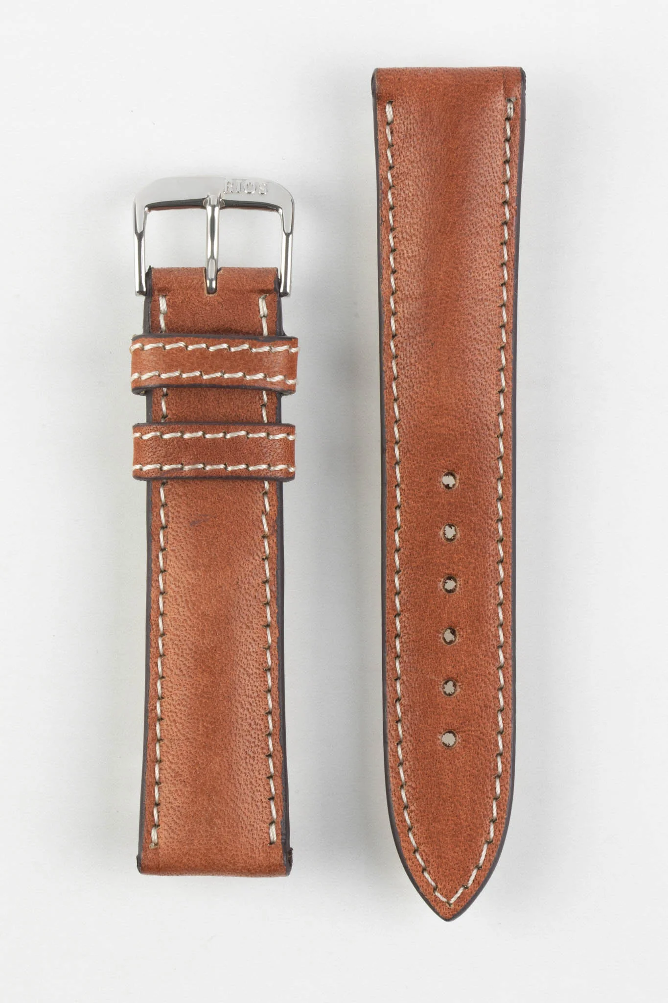 RIOS1931 WEILHEIM Organic Leather Watch Strap in COGNAC - Image 6