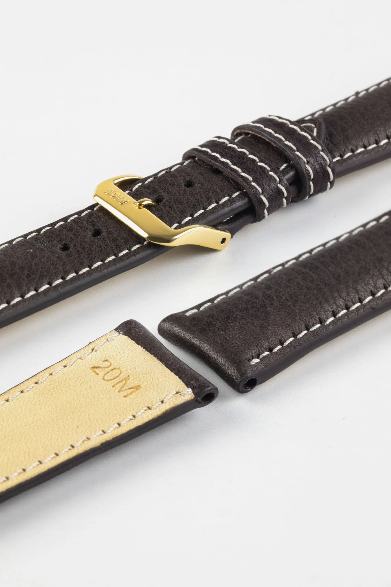 RIOS1931 WEILHEIM Organic Leather Watch Strap in MOCHA - Image 5
