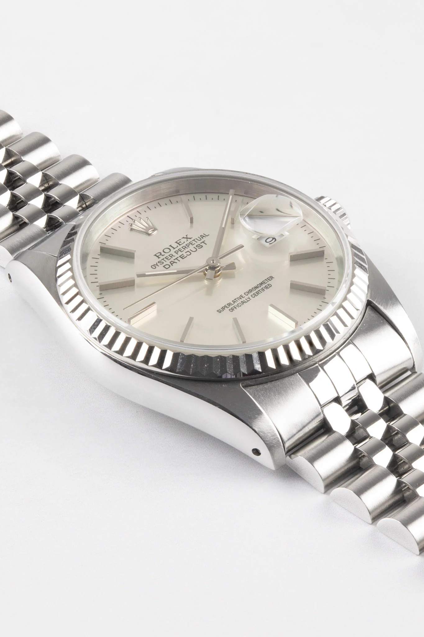 ROLEX 16234 Datejust 36mm Jubilee Stainless Steel Watch – Silver Dial with Baton Indexes - Image 3
