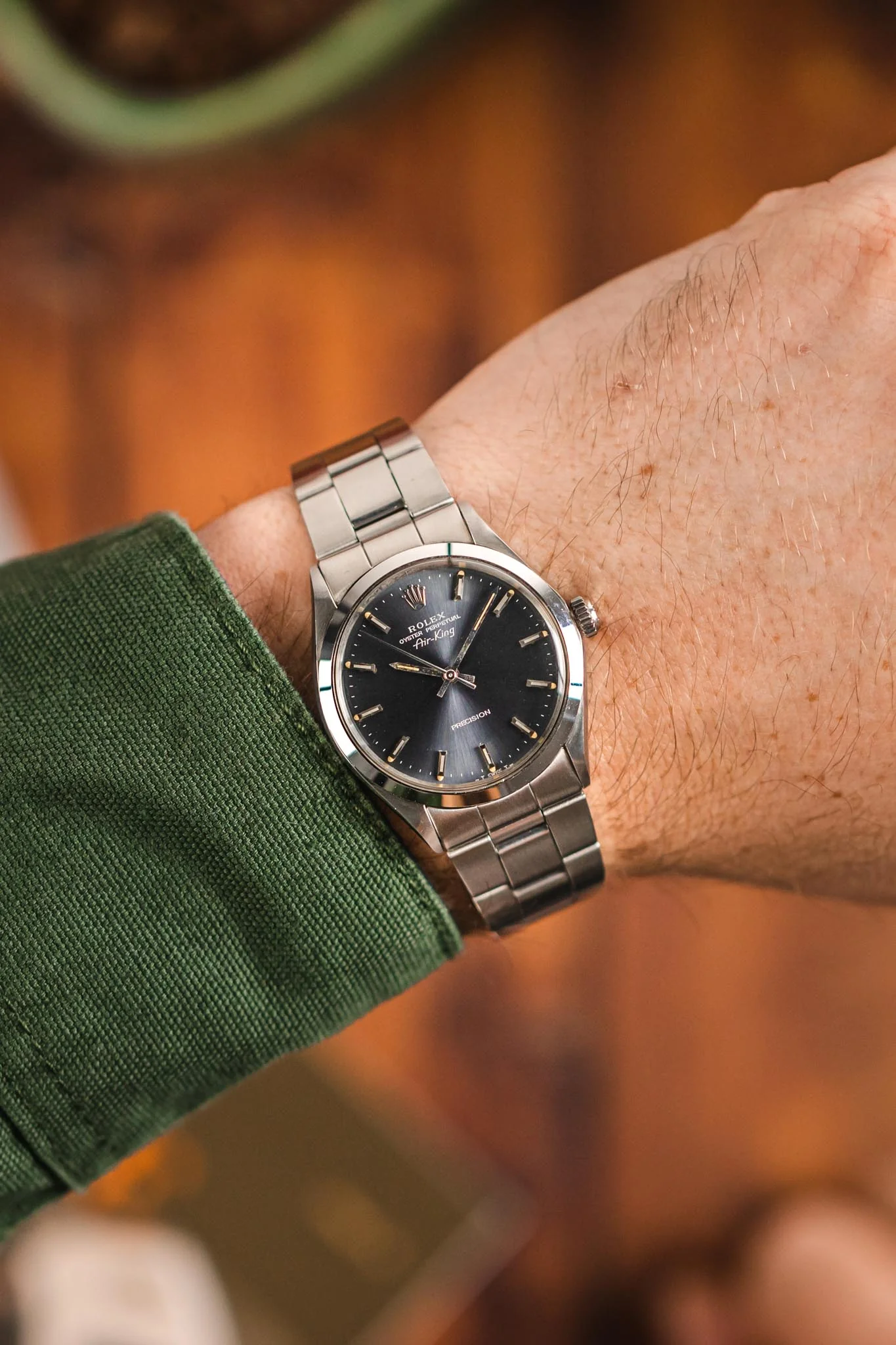 ROLEX 5500 Air King Oyster Perpetual 34mm Automatic Watch - Grey Dial - Image 2