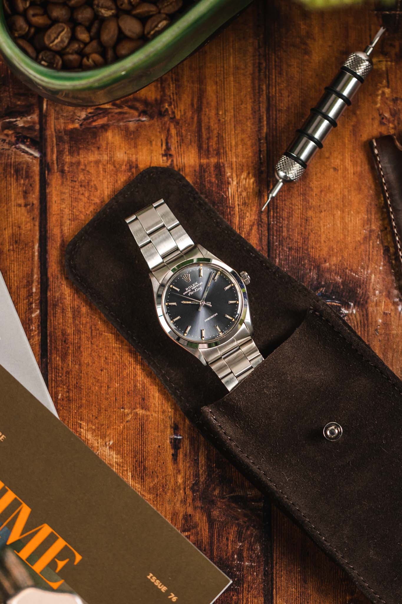 ROLEX 5500 Air King Oyster Perpetual 34mm Automatic Watch - Grey Dial - Image 6