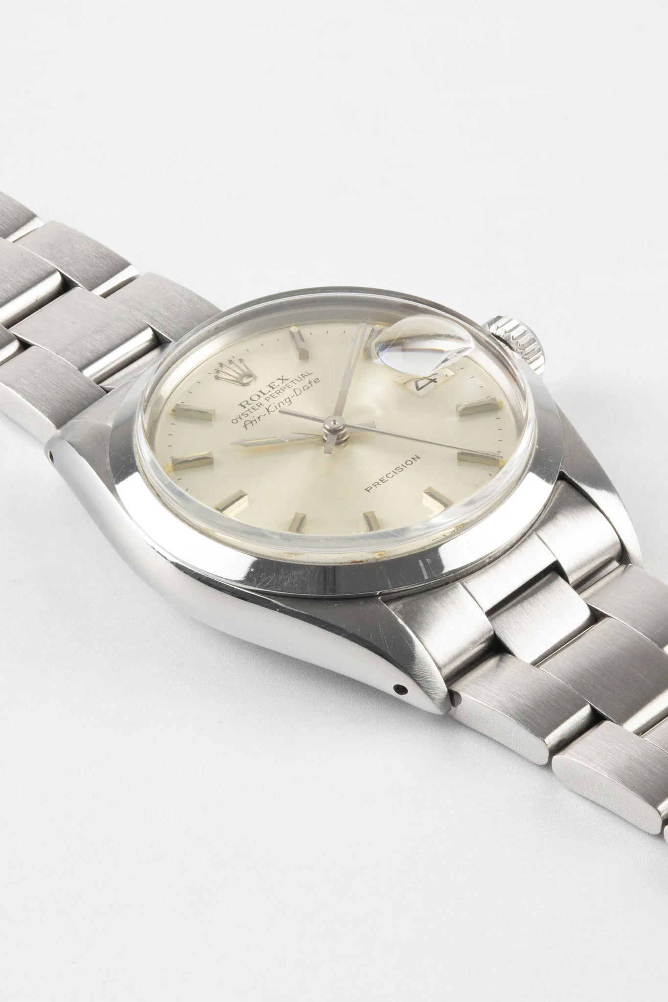 ROLEX 5700/0 AirKing Oyster Perpetual Date c.1972 34mm Automatic Watch - Silver Dial - Image 3